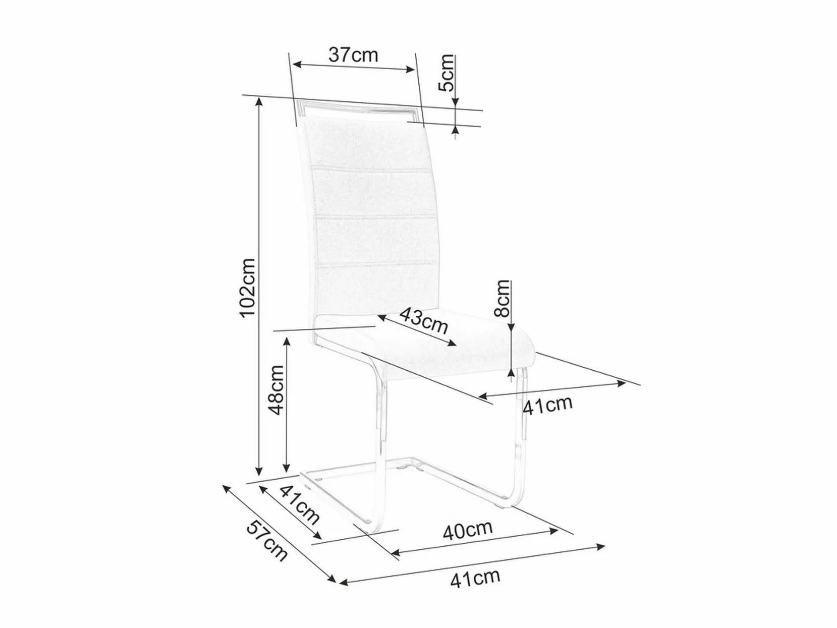 Stoel Detroit 881 (Zwart)
