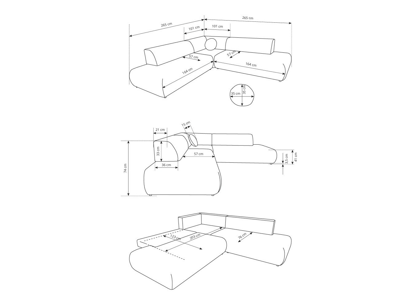 Hoekbank Kingston 186 (Vinci 88)