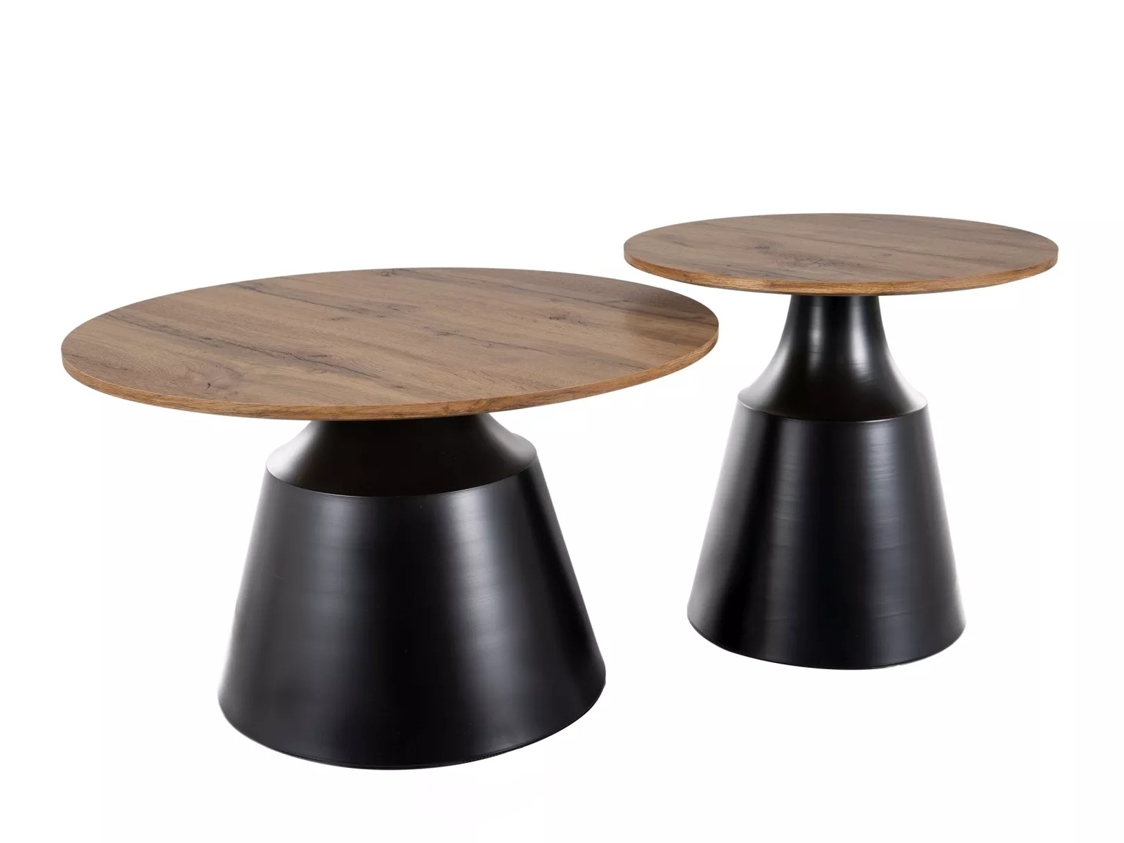 Salontafel set Detroit 908 (Zwart + Artisan eiken)