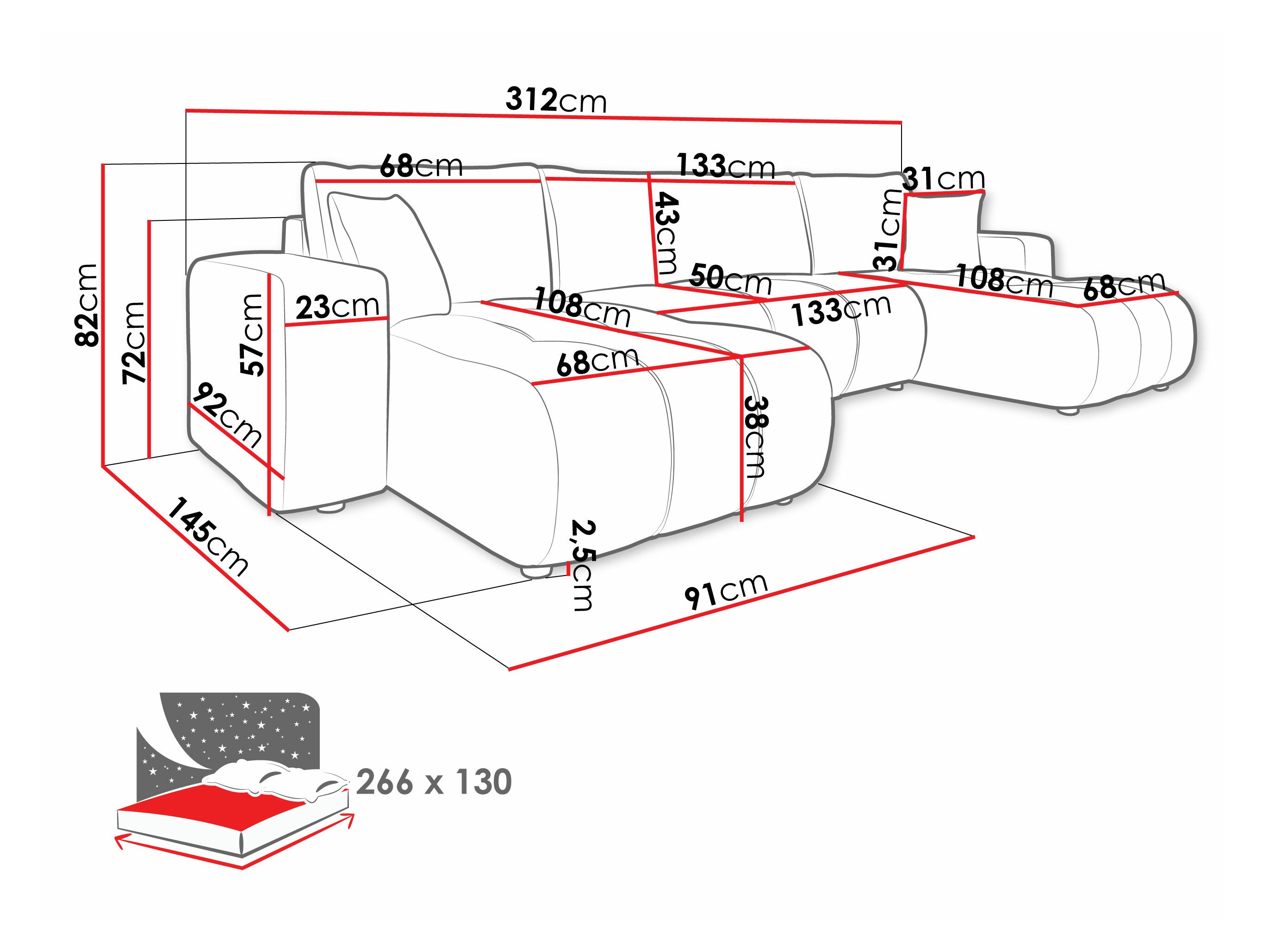 Hoekbank Comfivo 426 (Velo 623)