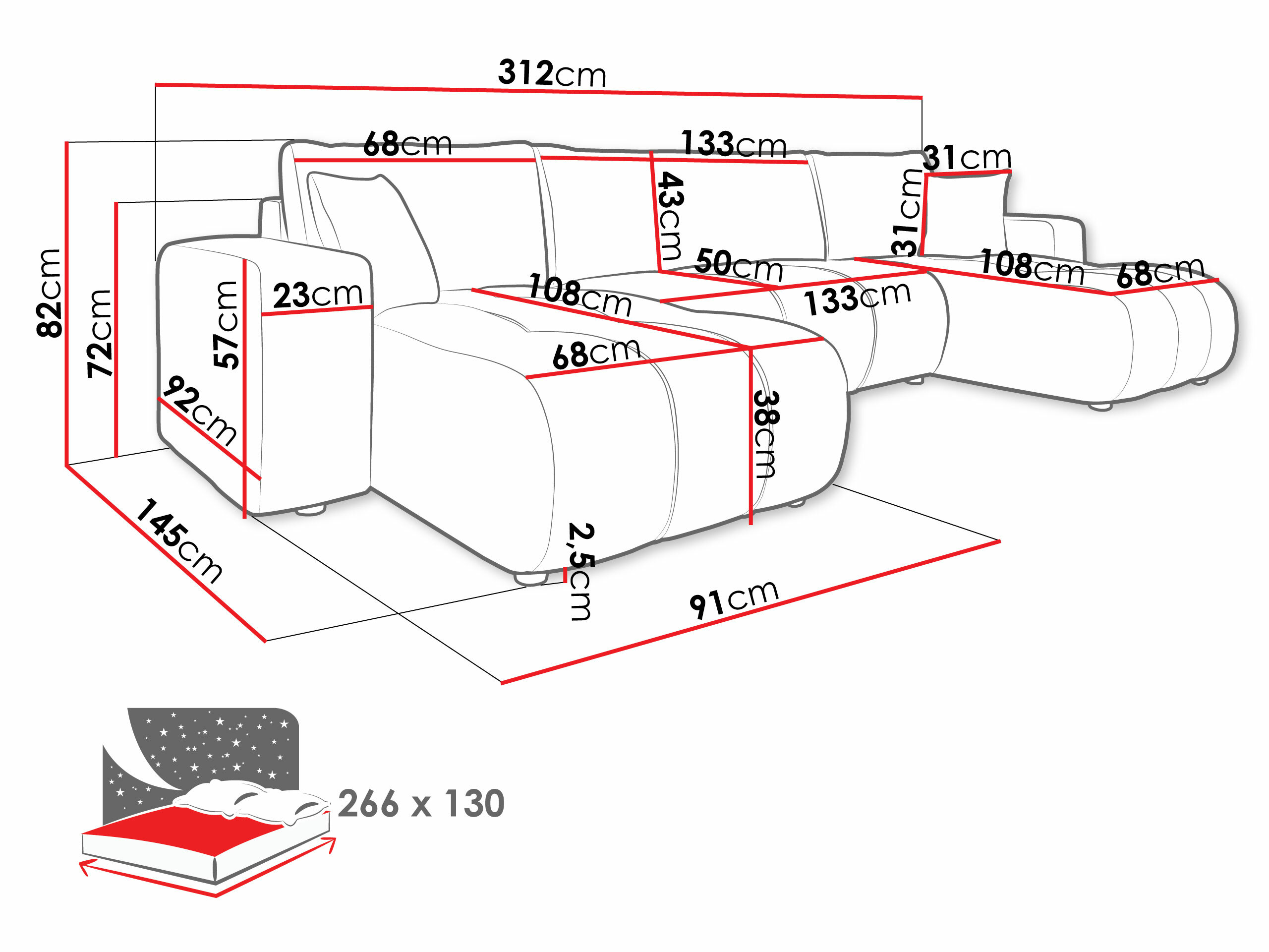 Hoekbank Comfivo 426 (Velo 636)