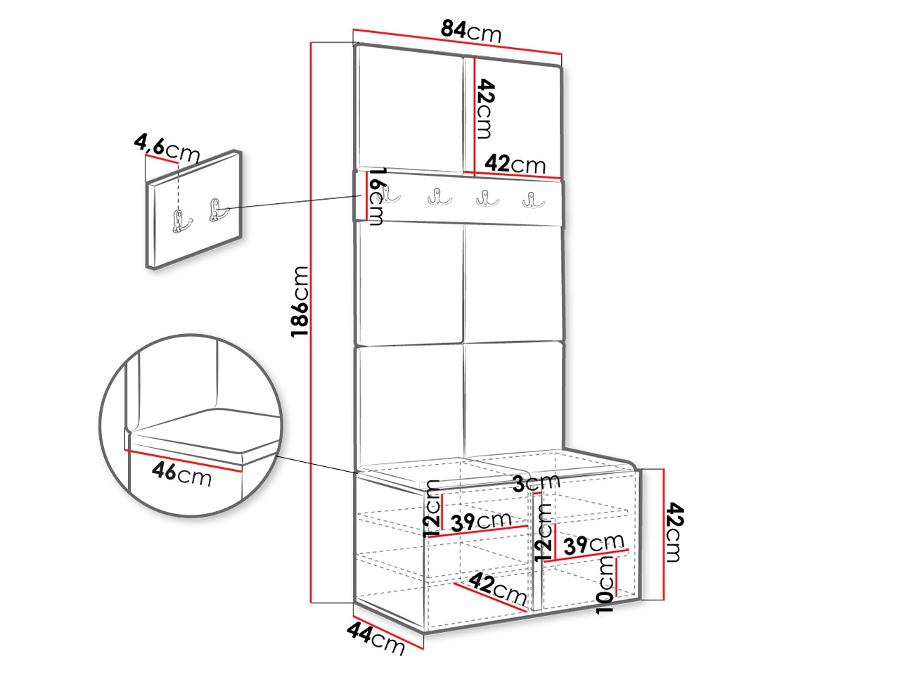 Gangmeubelset Hartford 267 (Wit)