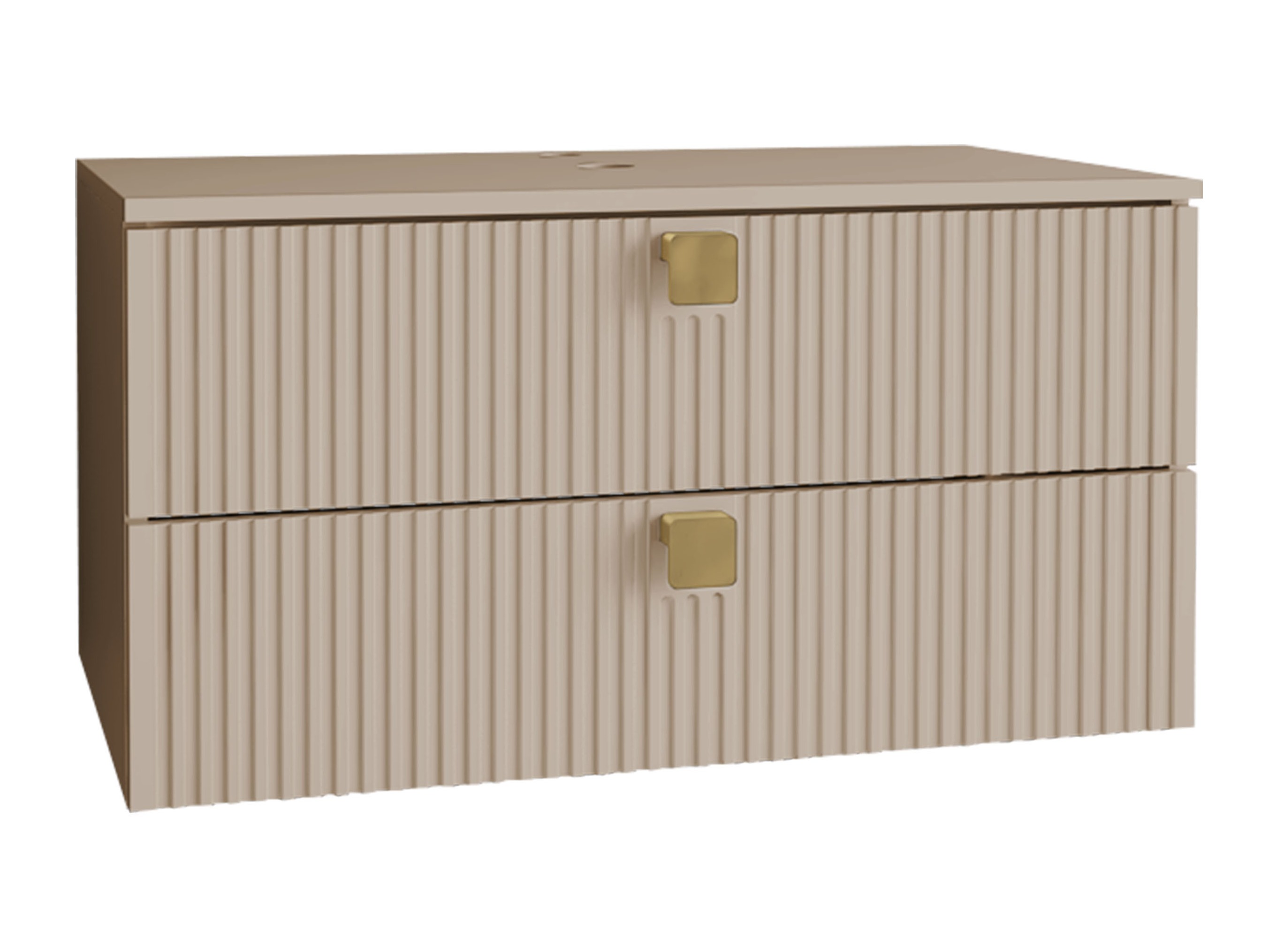 Hangend badkamermeubel voor wastafel Orlvera 102 (Lichtbruin)