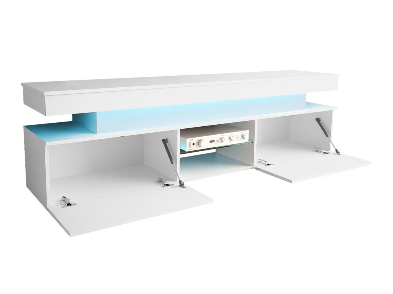 TV-meubel Monfero 103 (Zwart + Glanzend zwart)