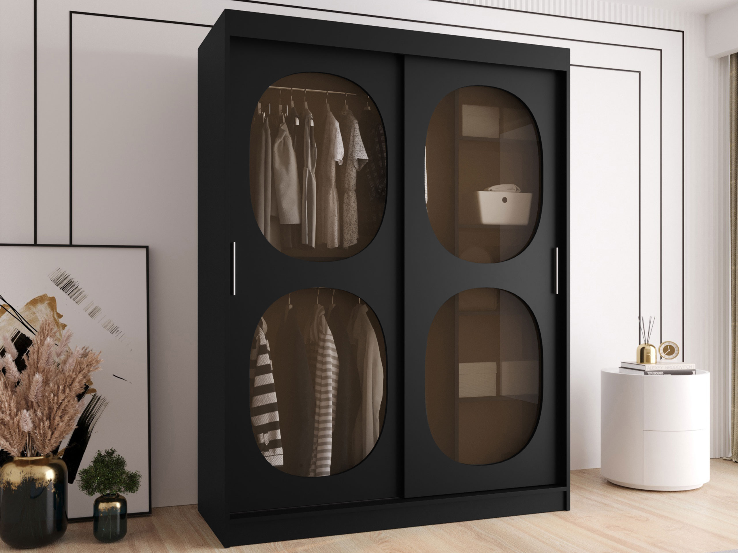 Kledingkast Hartford 527 (Zwart)