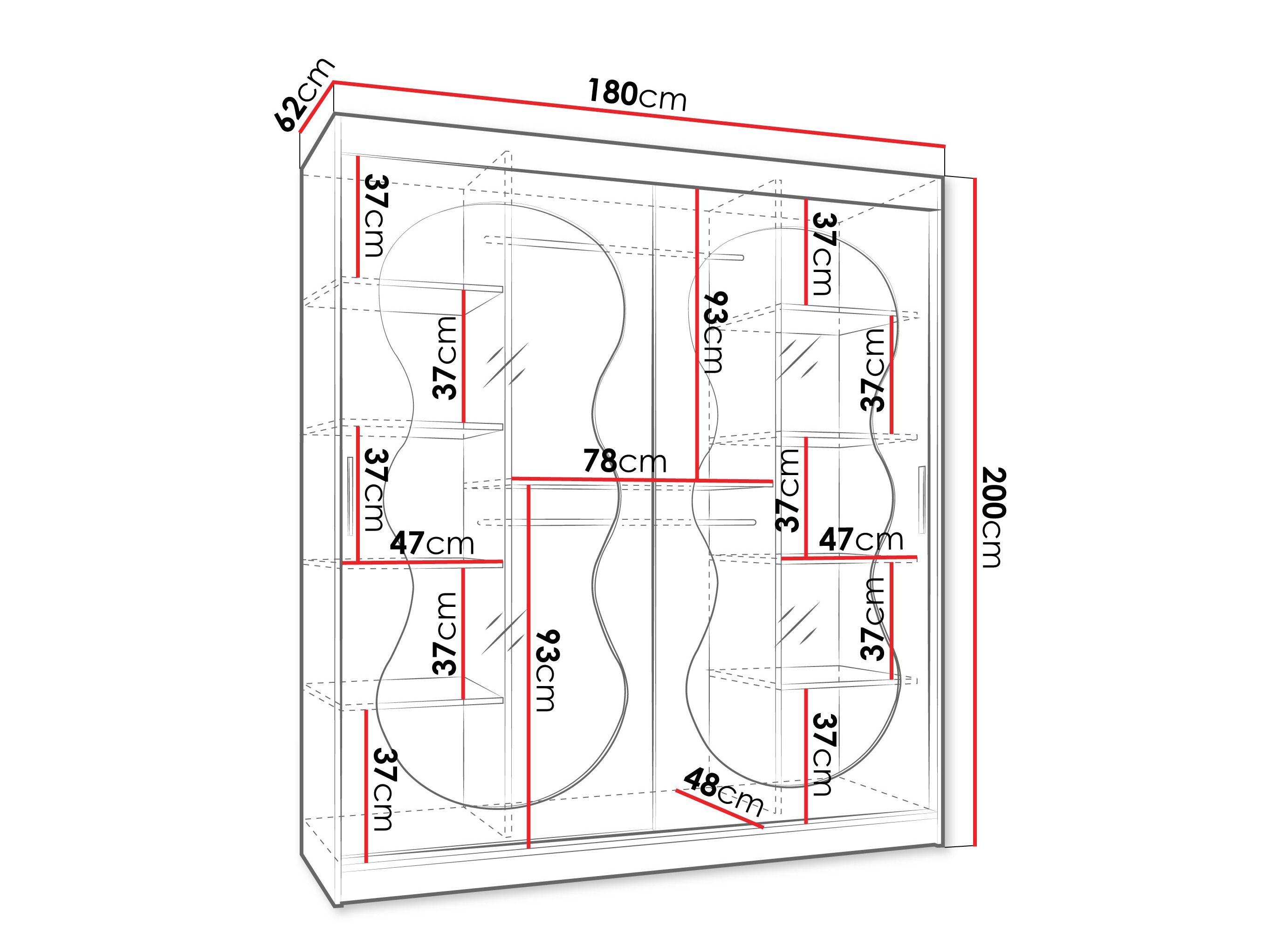 Kledingkast Hartford 530 (Kasjmier)
