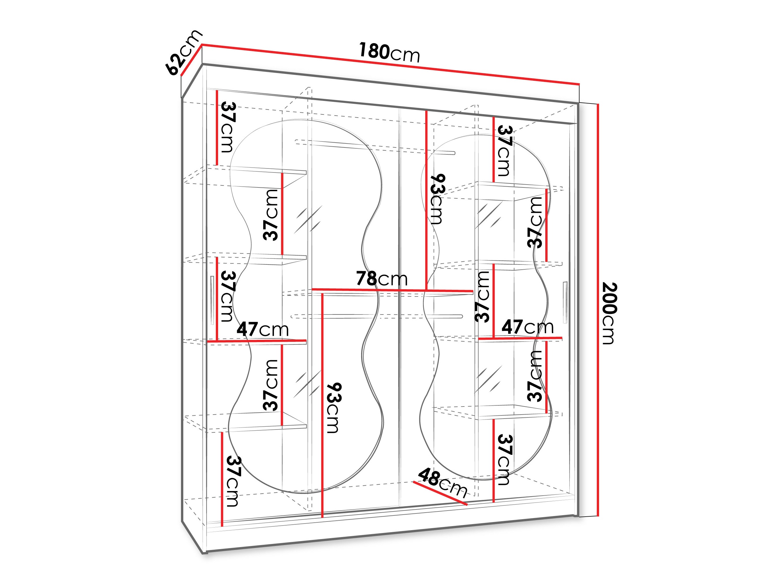 Kledingkast Hartford 530 (Kasjmier)