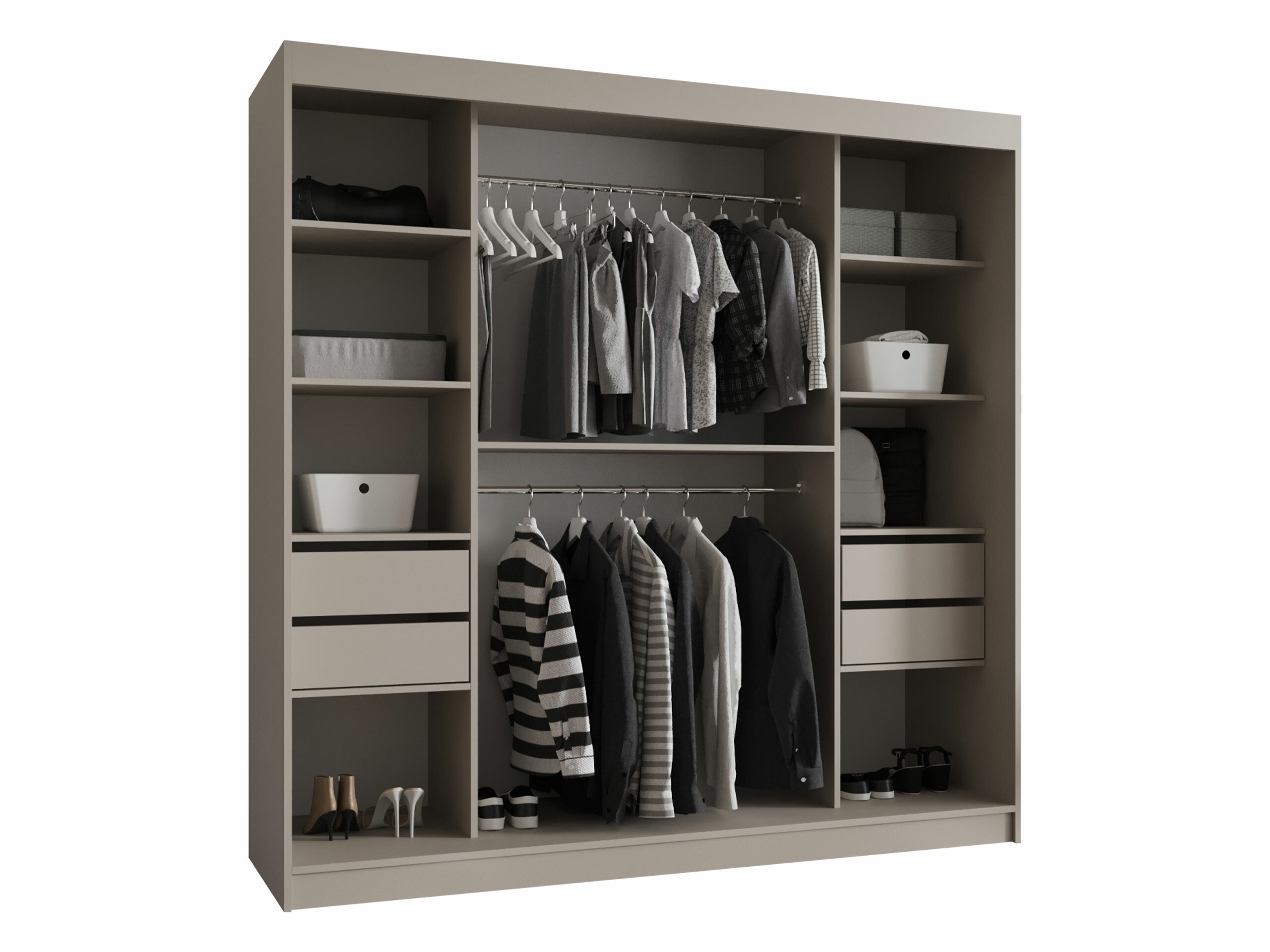 Kledingkast Hartford 531 (Zwart)