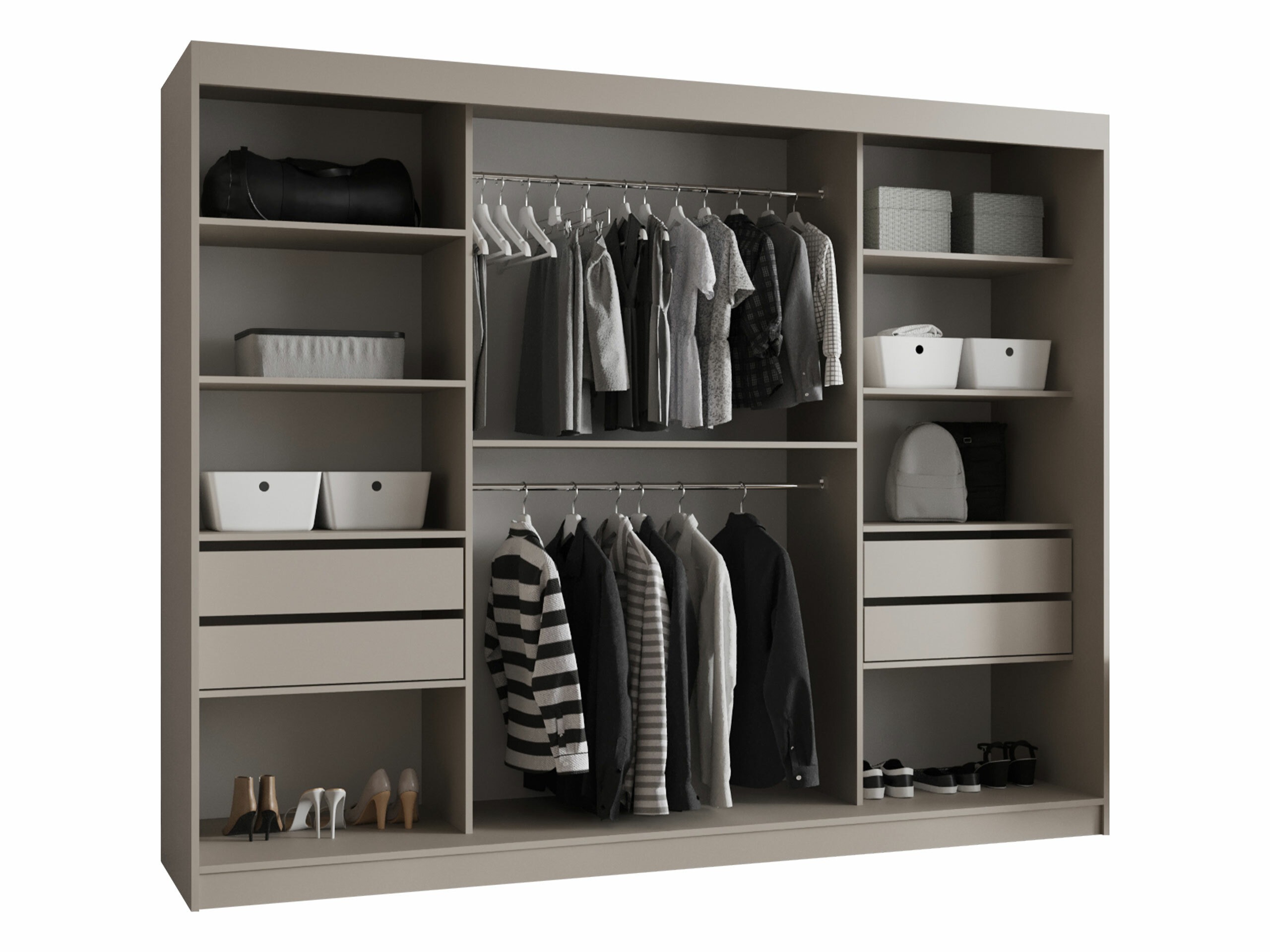 Kledingkast Hartford 533 (Zwart)