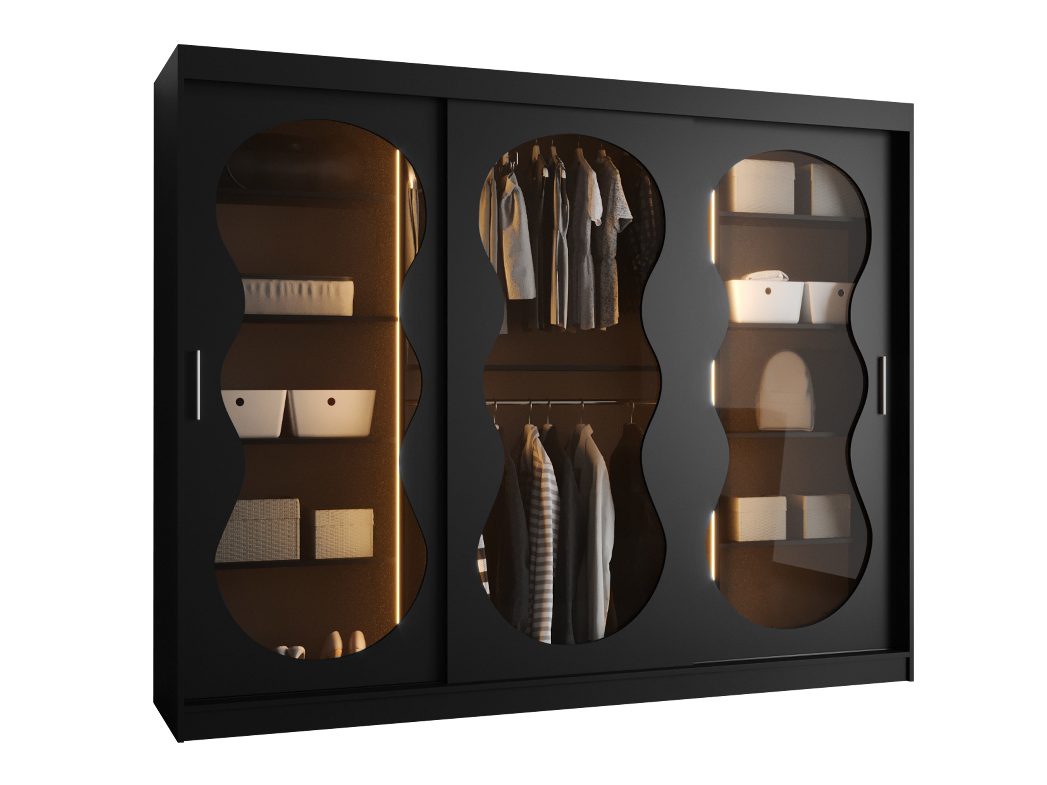 Kledingkast Hartford 534 (Zwart)