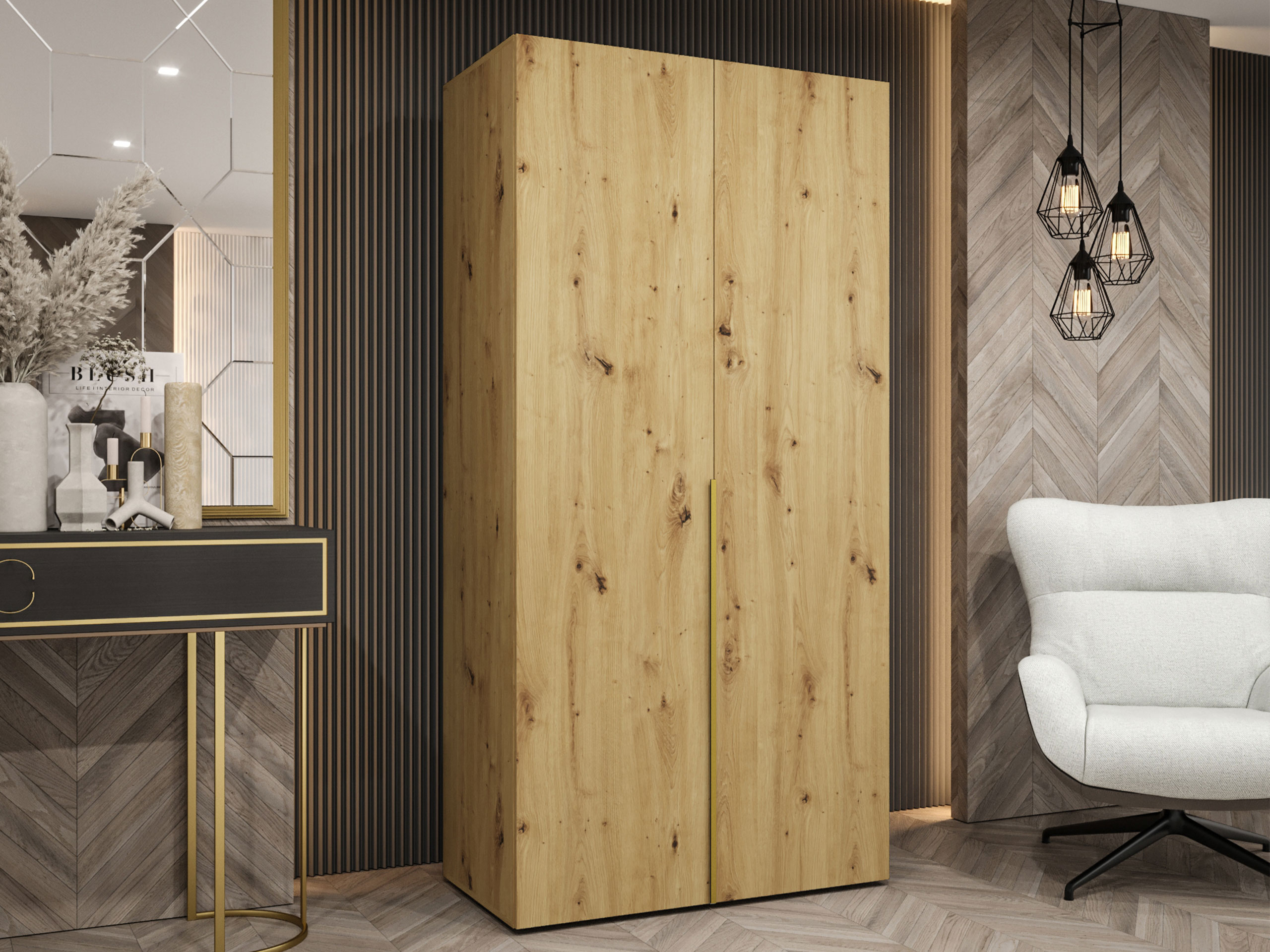 Kledingkast Hartford 535 (Artisan eiken)