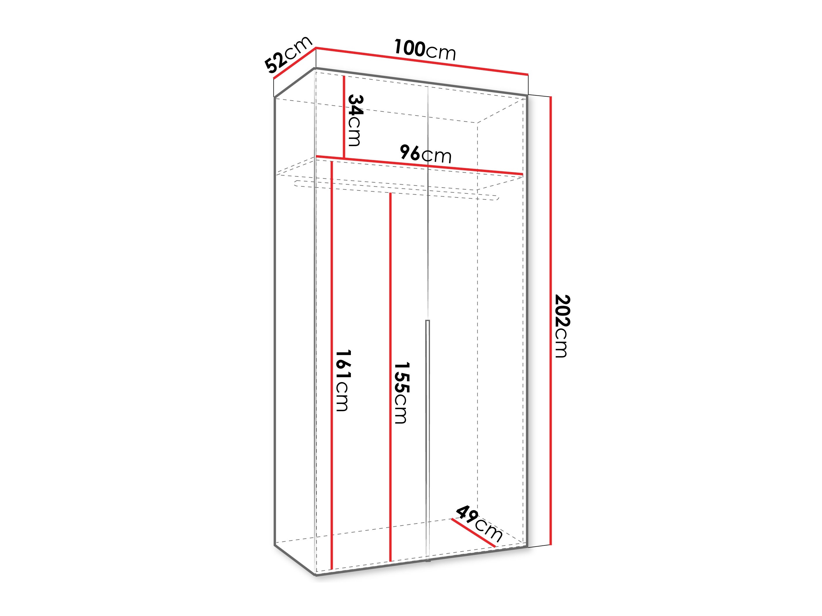 Kledingkast Hartford 535 (Kasjmier)