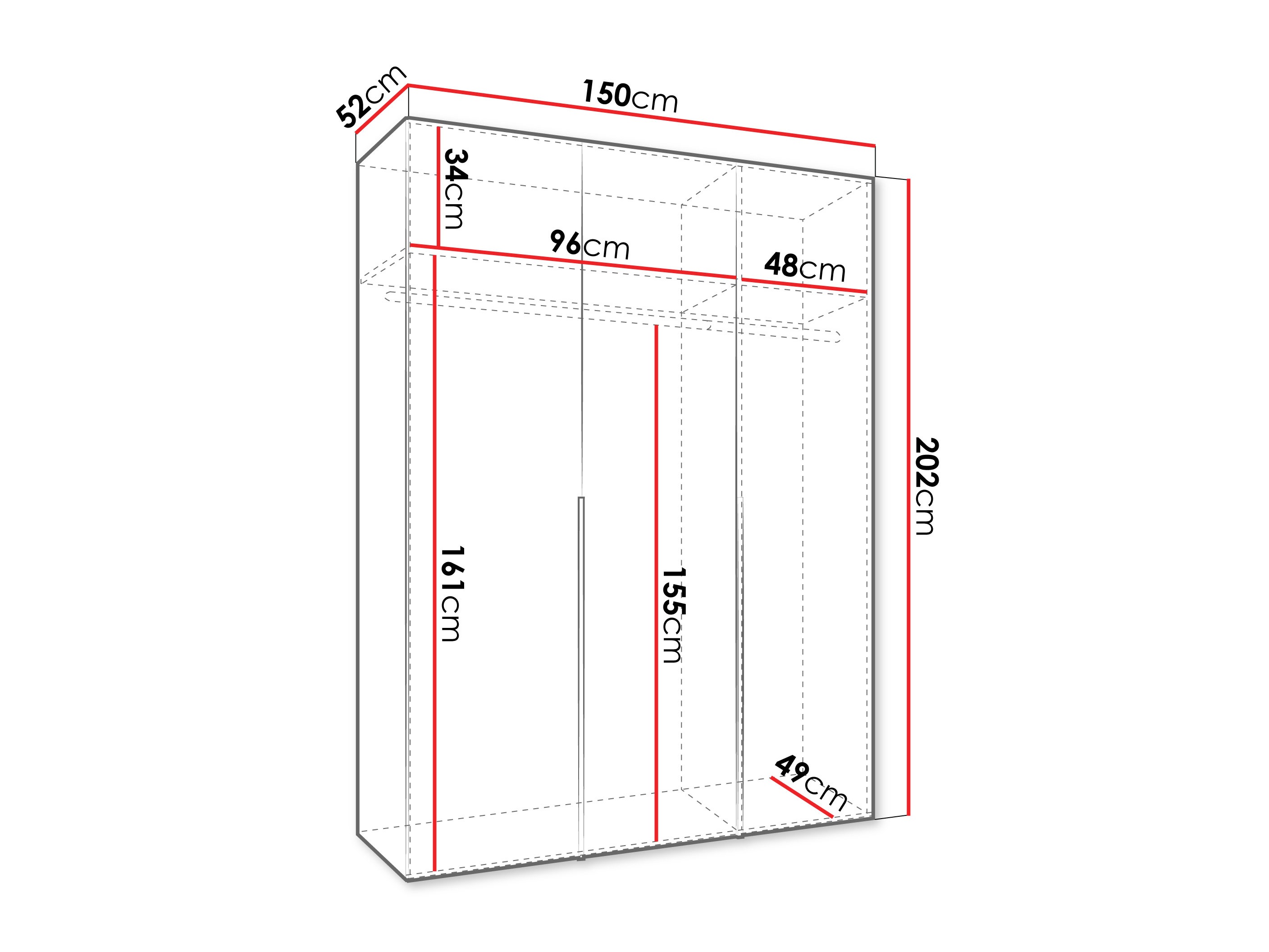 Kledingkast Hartford 536 (Artisan eiken)