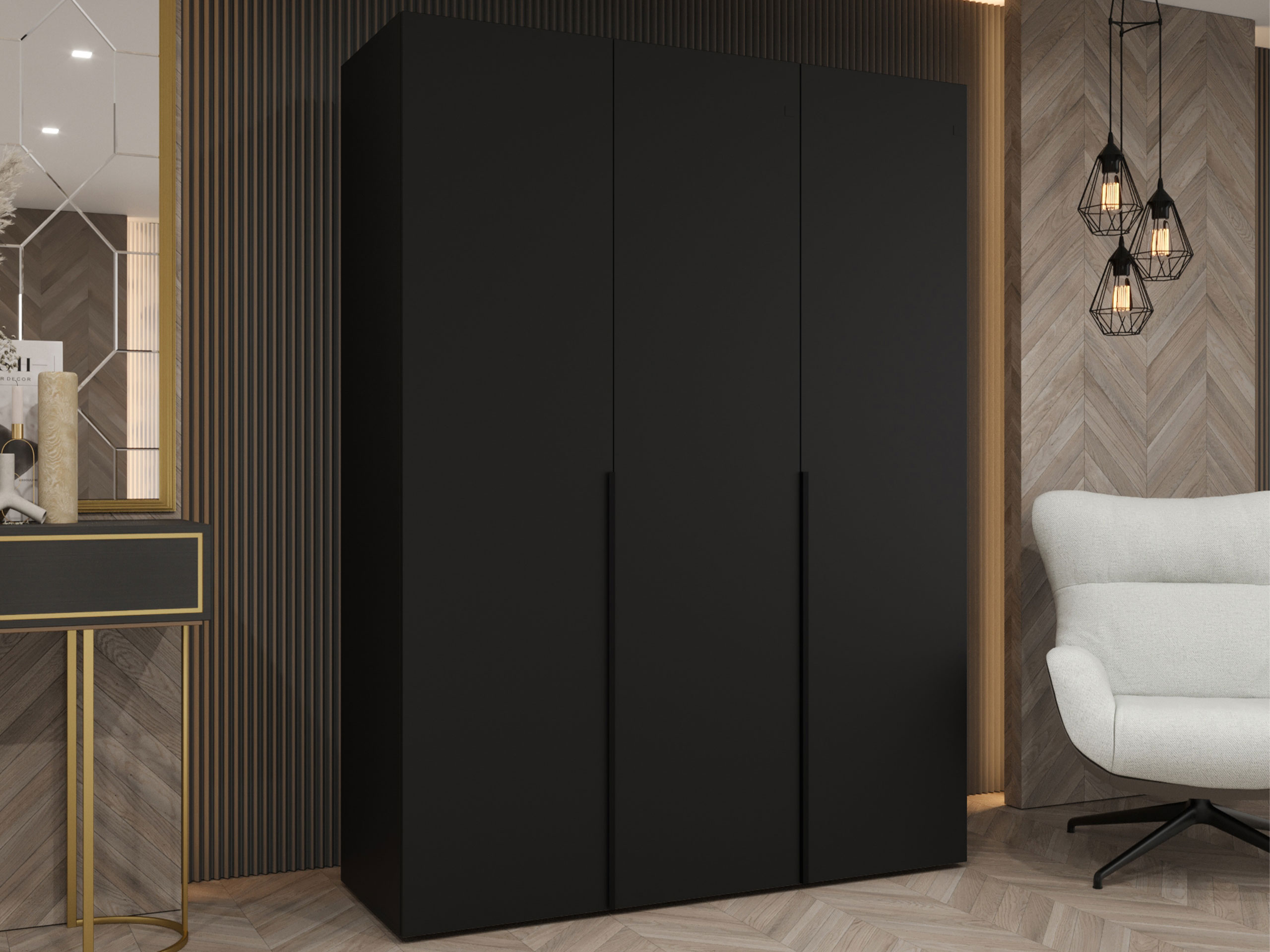 Kledingkast Hartford 536 (Zwart)