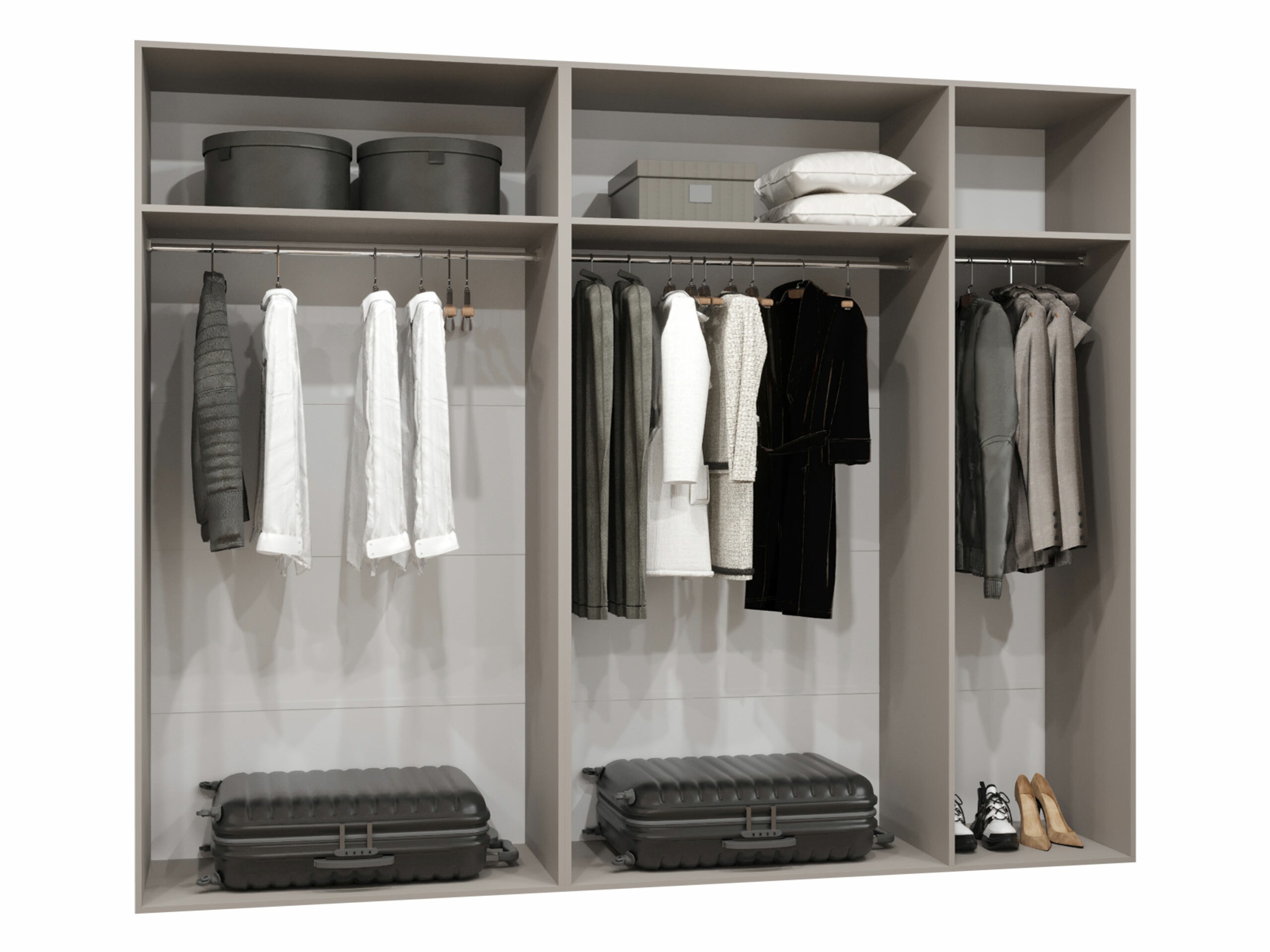 Kledingkast Hartford 538 (Zwart)