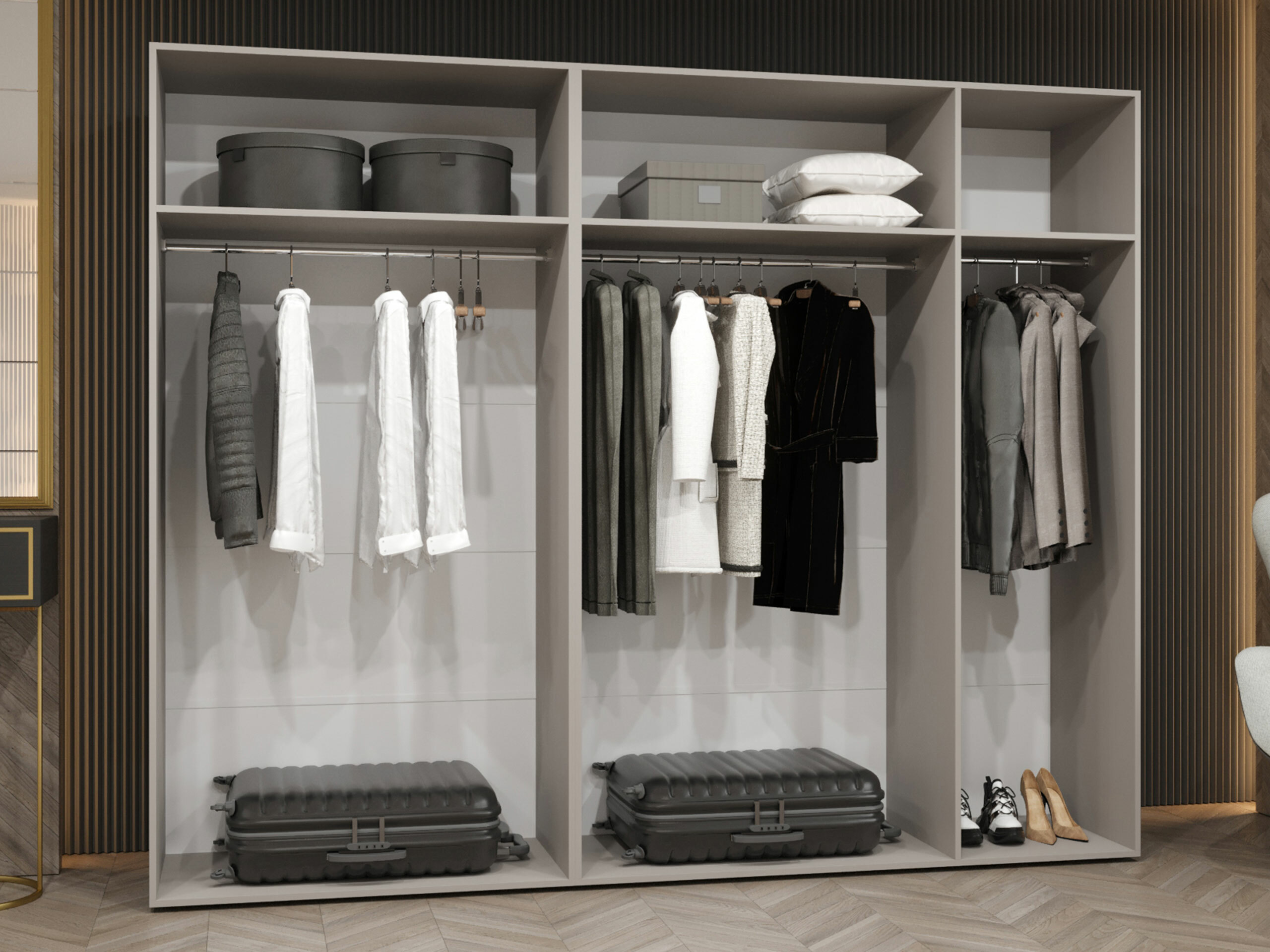 Kledingkast Hartford 538 (Zwart)