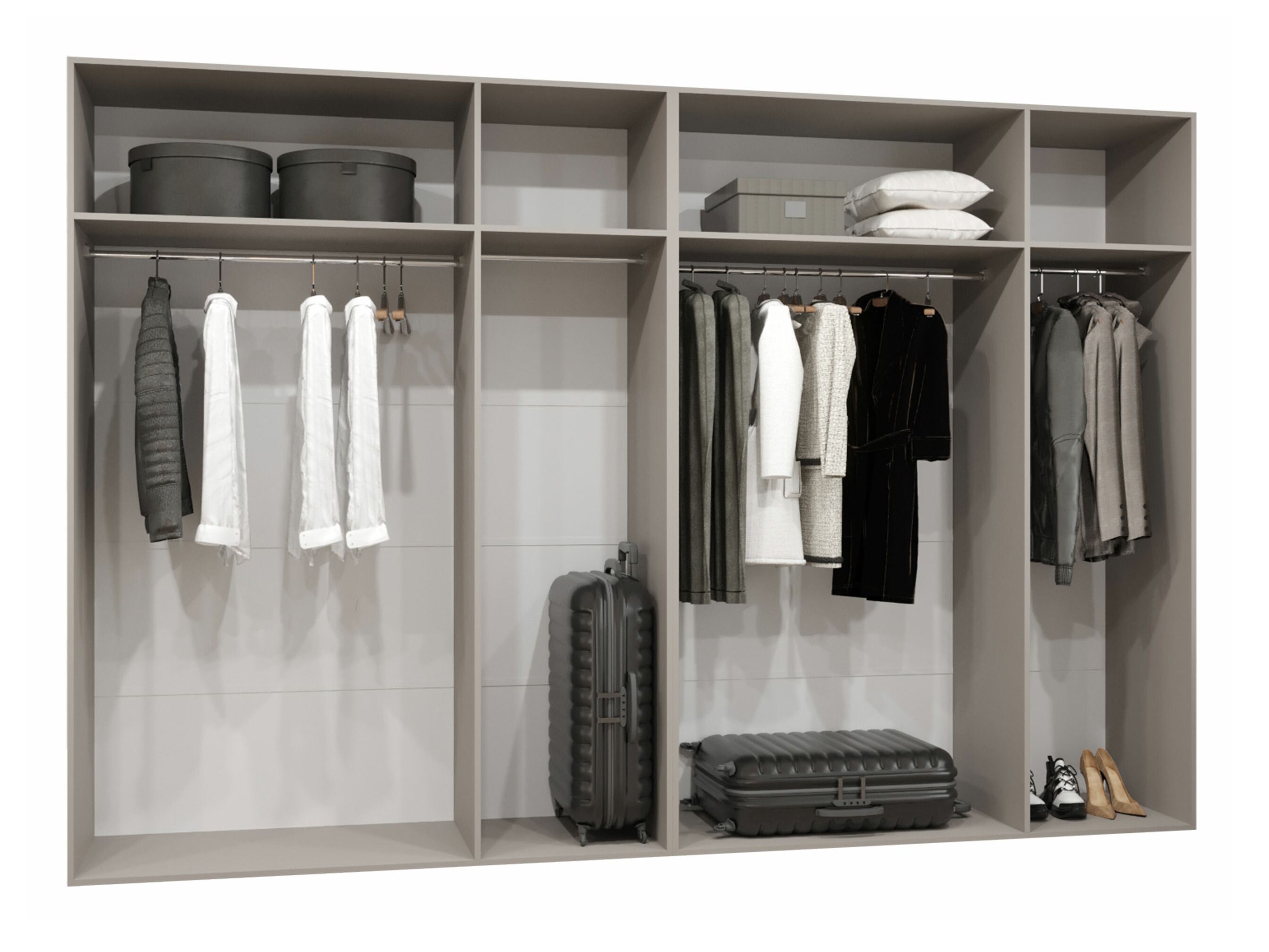 Kledingkast Hartford 539 (Zwart)