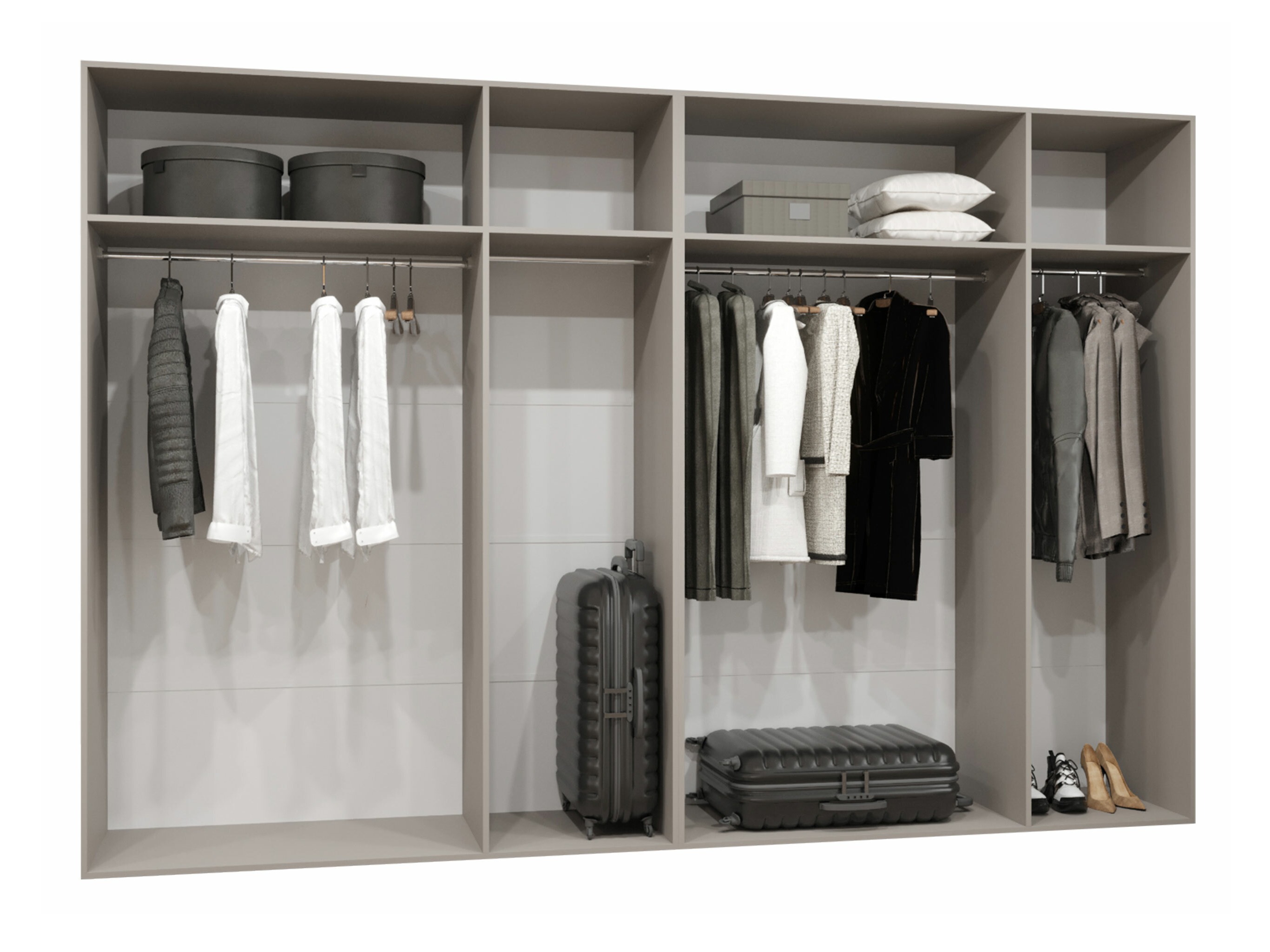 Kledingkast Hartford 539 (Zwart)