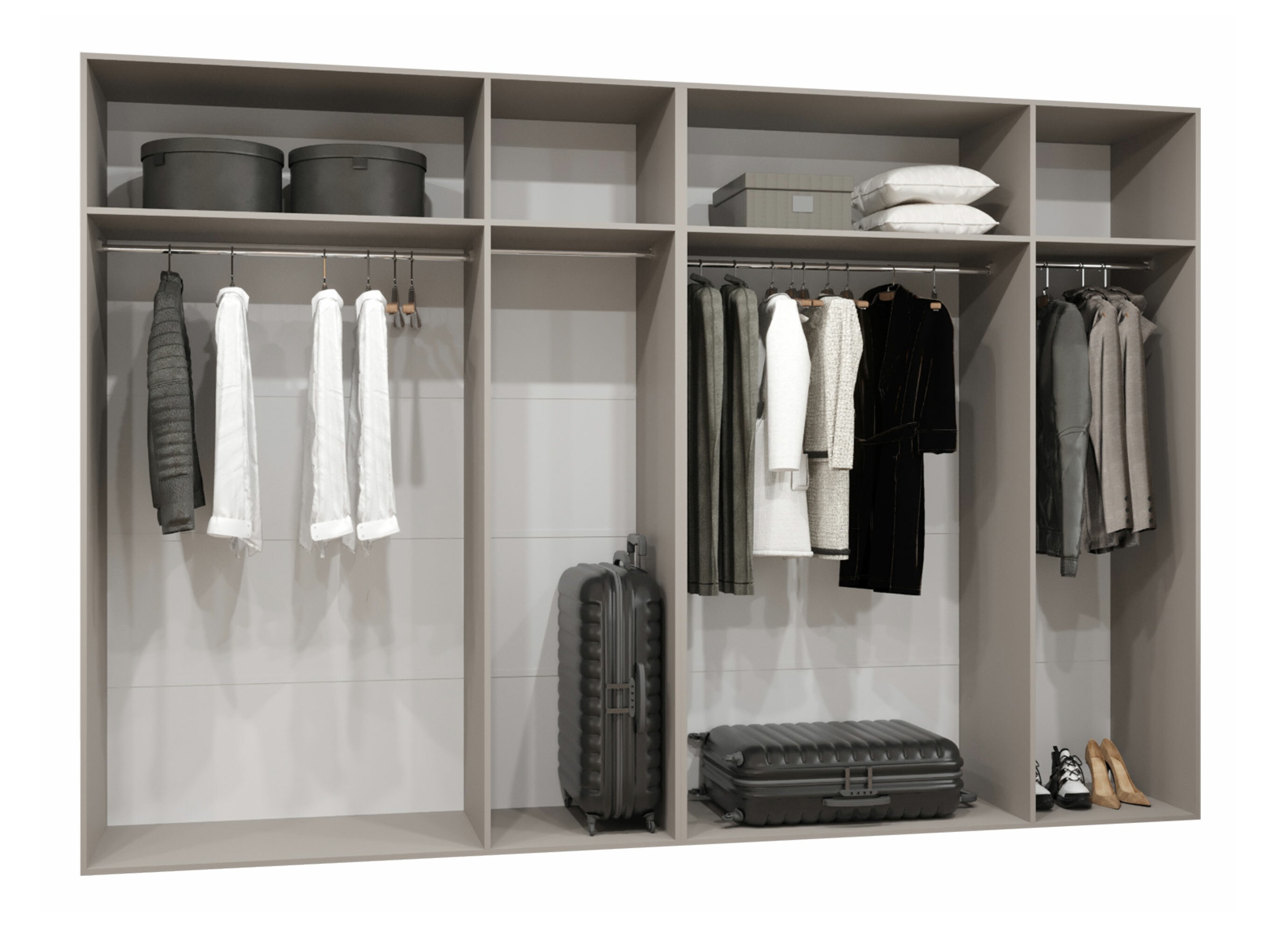 Kledingkast Hartford 539 (Zwart)