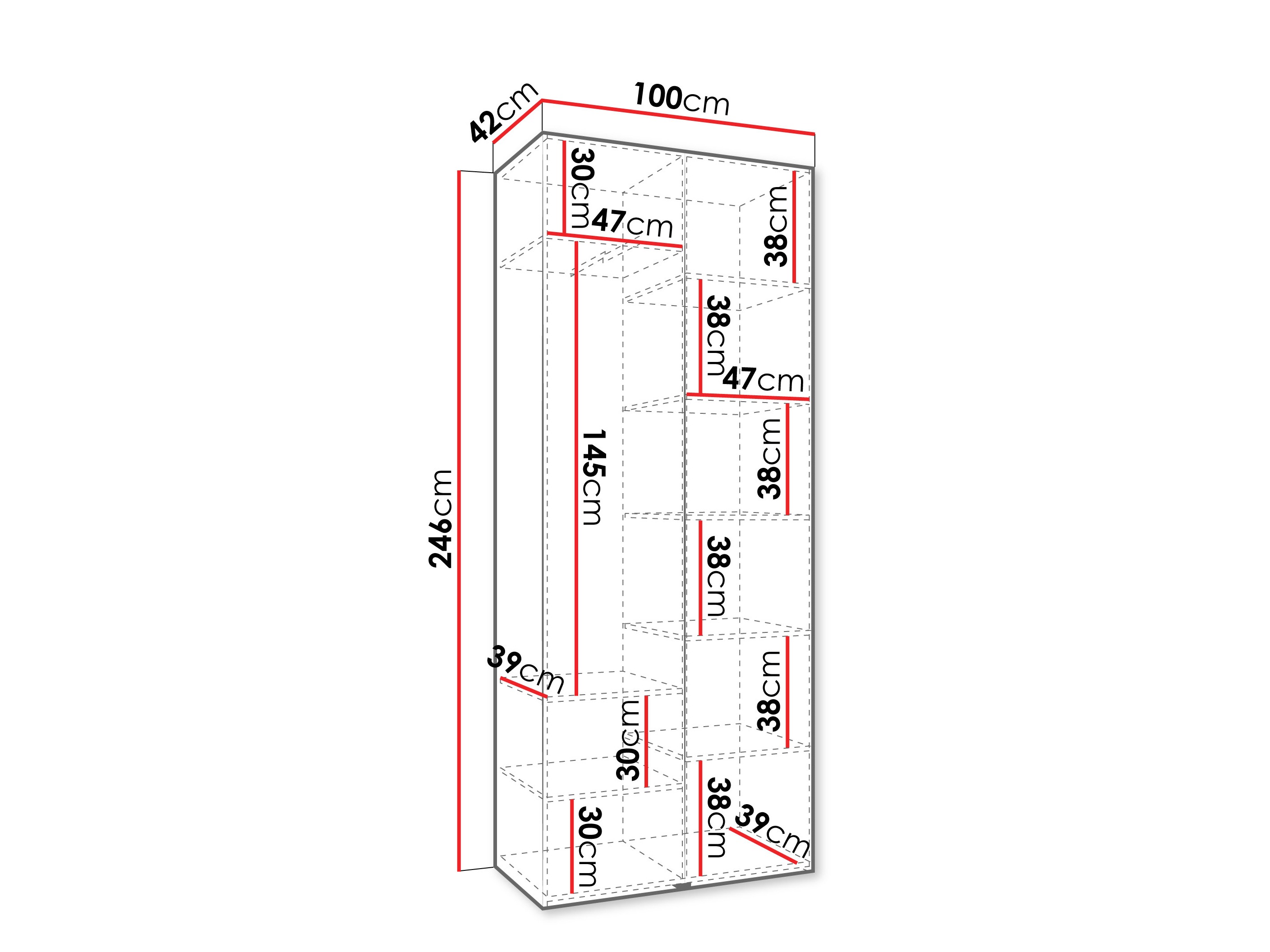 Kledingkast Hartford 540 (Wit)