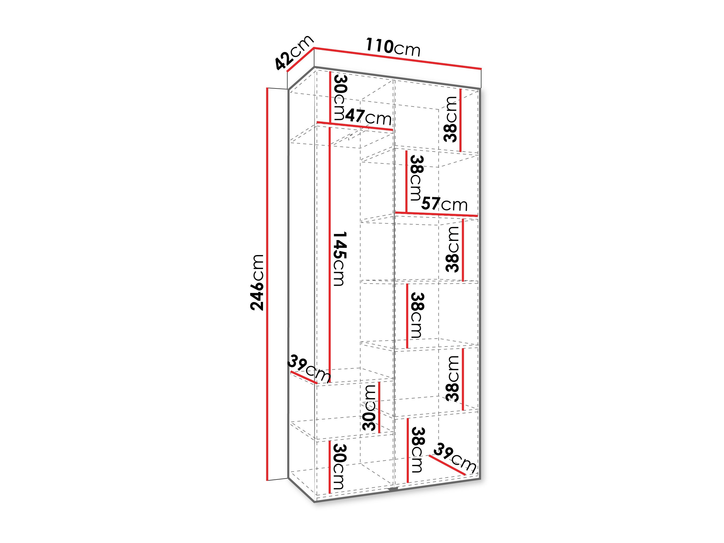 Kledingkast Hartford 540 (Wit)