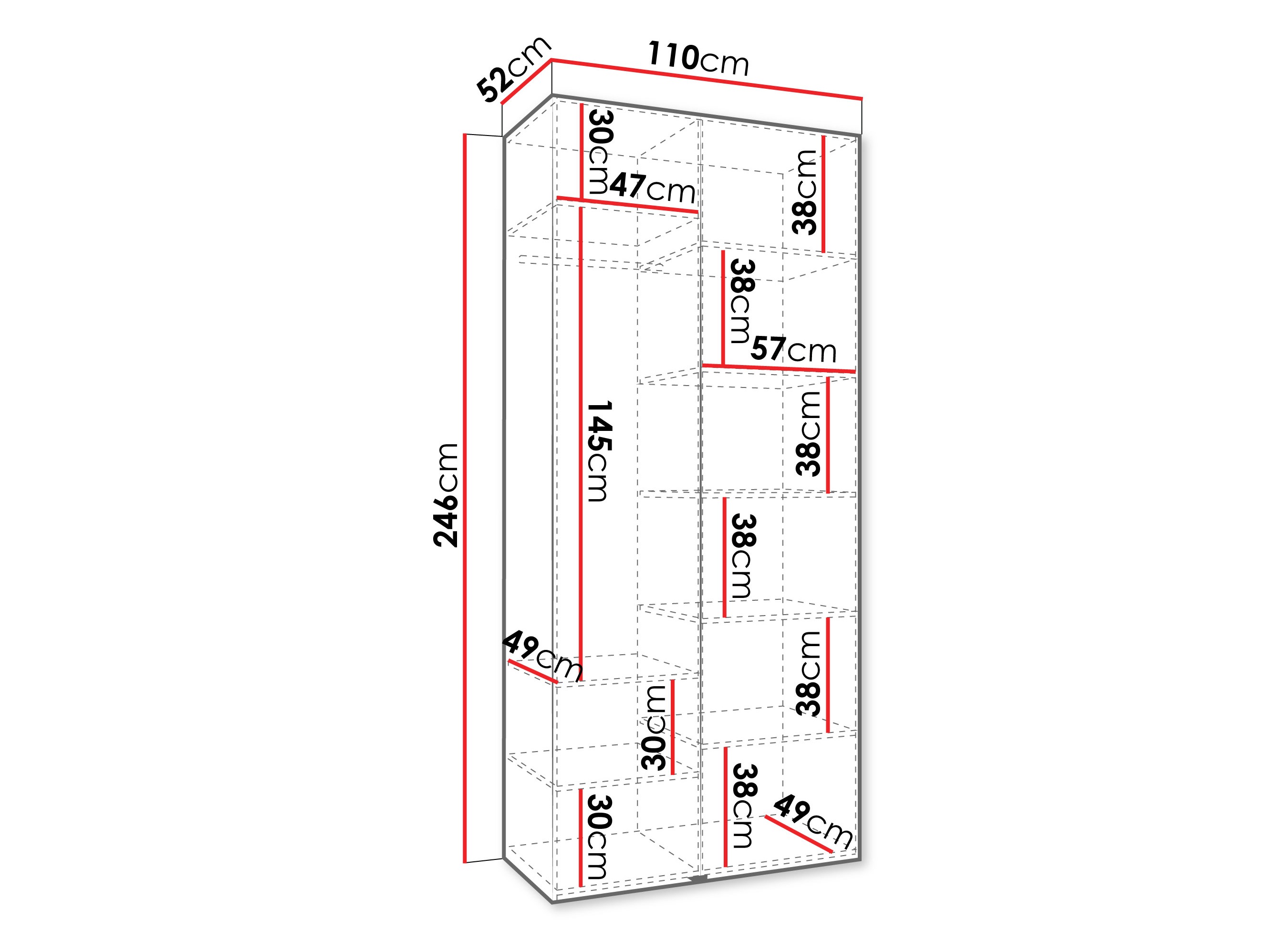 Kledingkast Hartford 540 (Kasjmier)