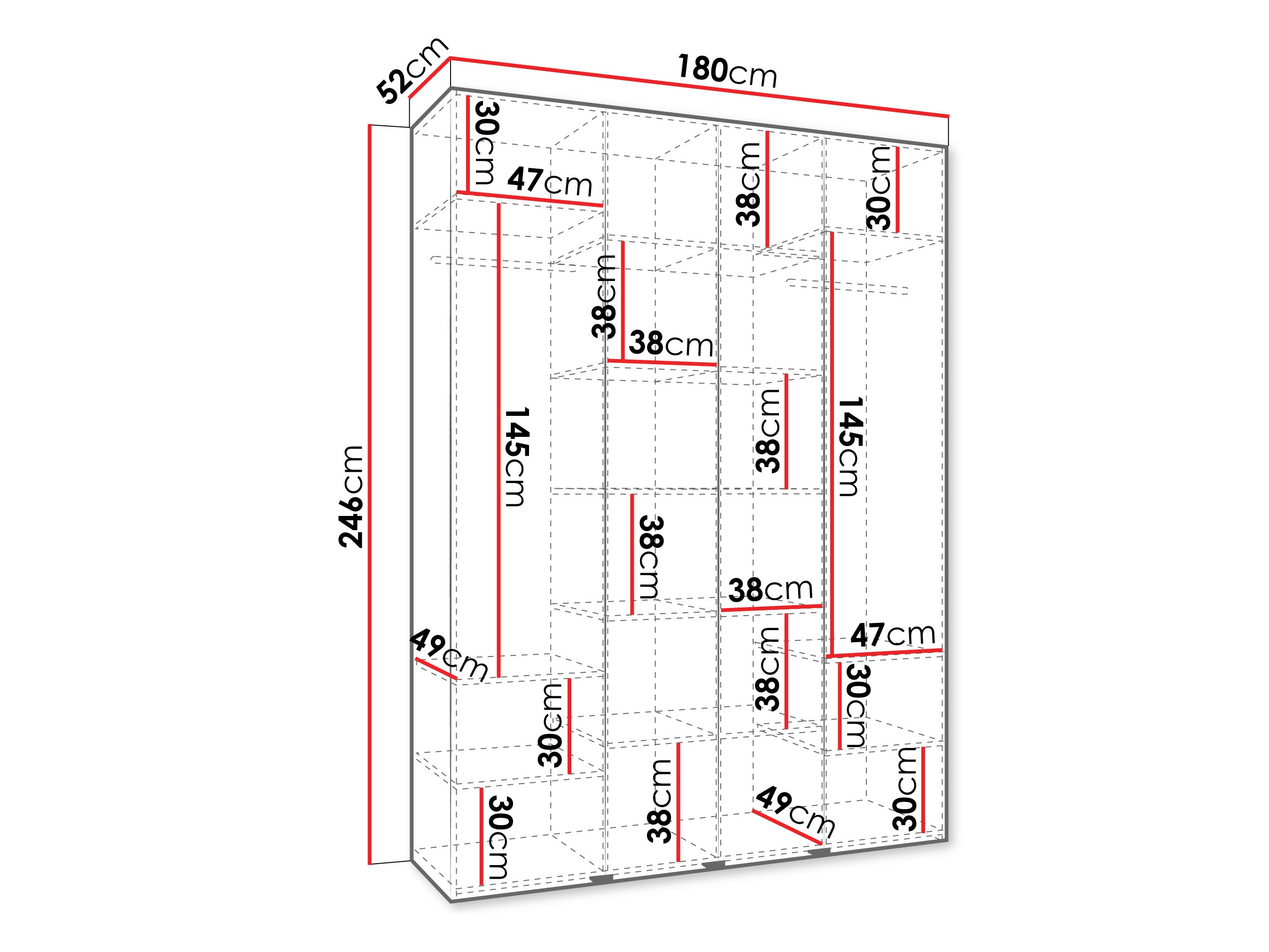 Kledingkast Hartford 554 (Kasjmier)