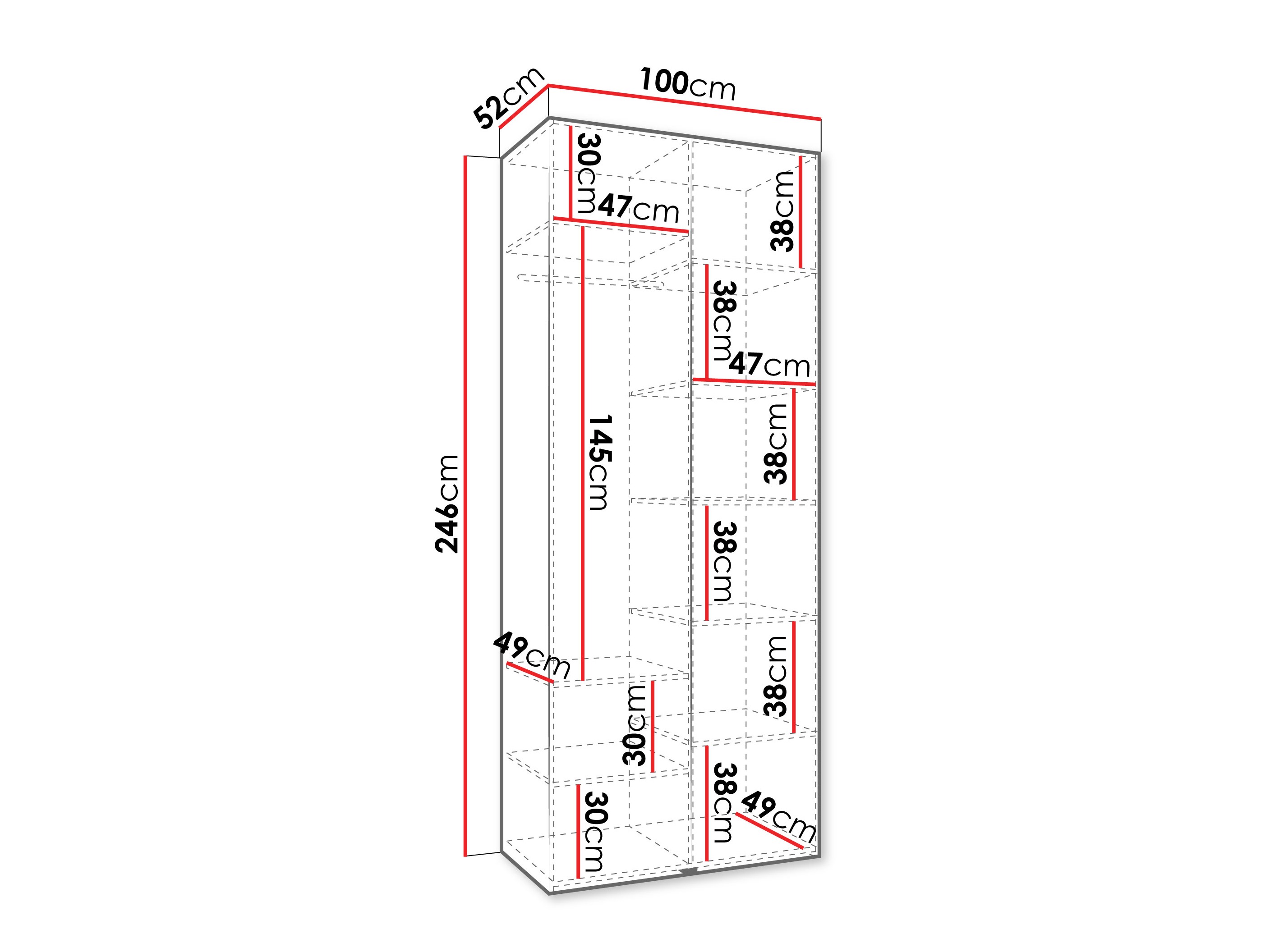 Kledingkast Hartford 562 (Kasjmier)