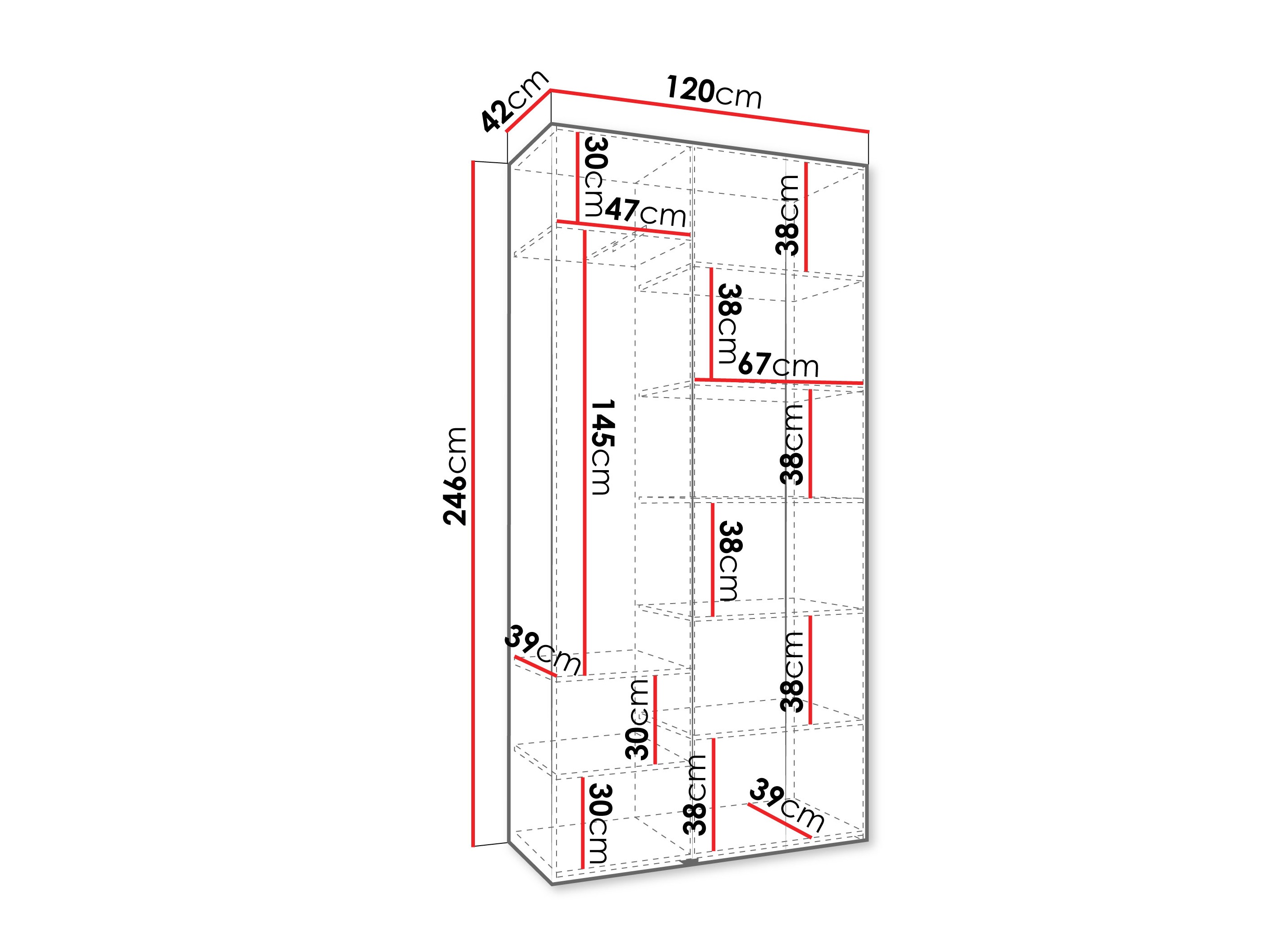 Kledingkast Hartford 563 (Kasjmier)