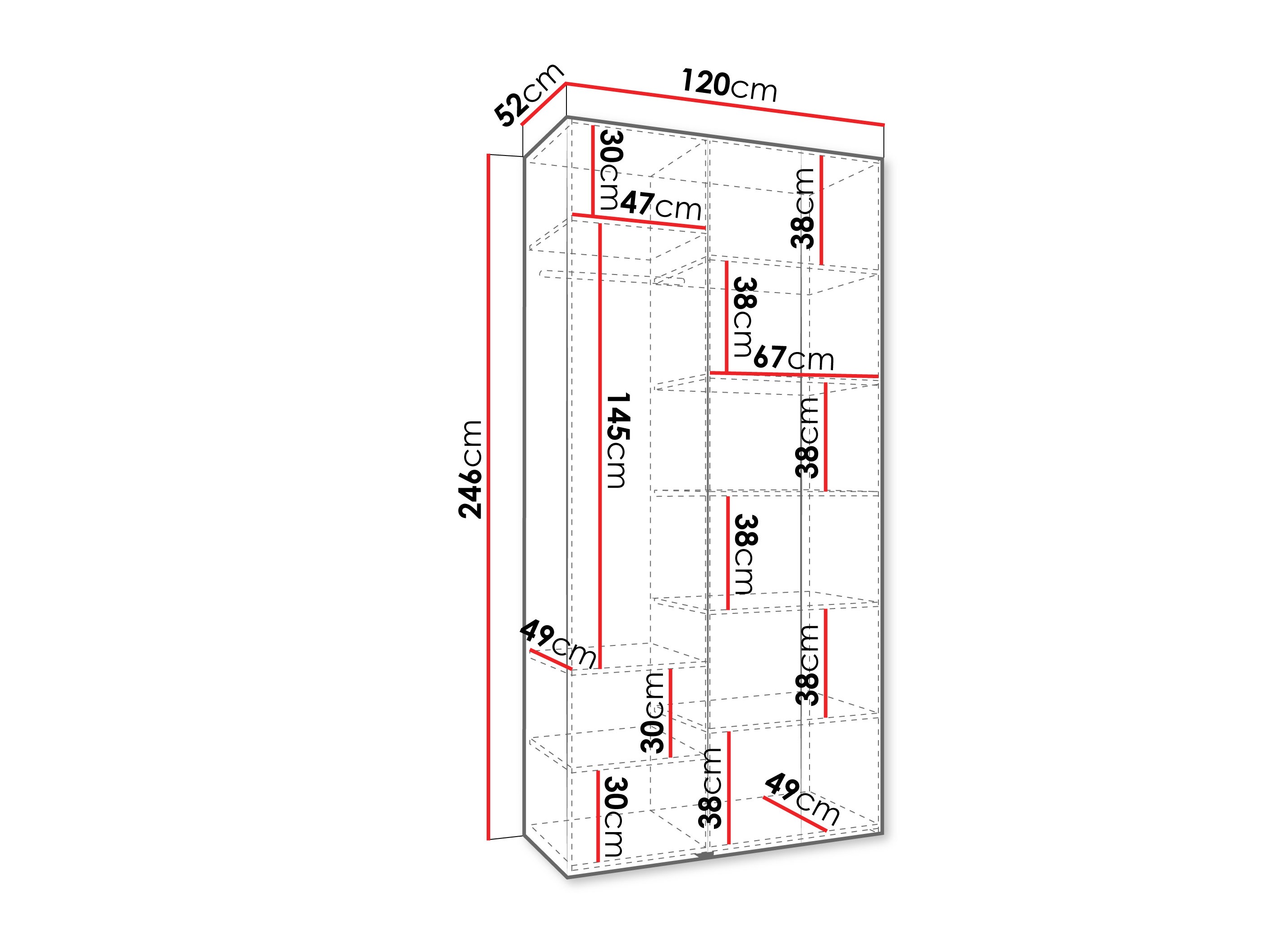 Kledingkast Hartford 563 (Kasjmier)