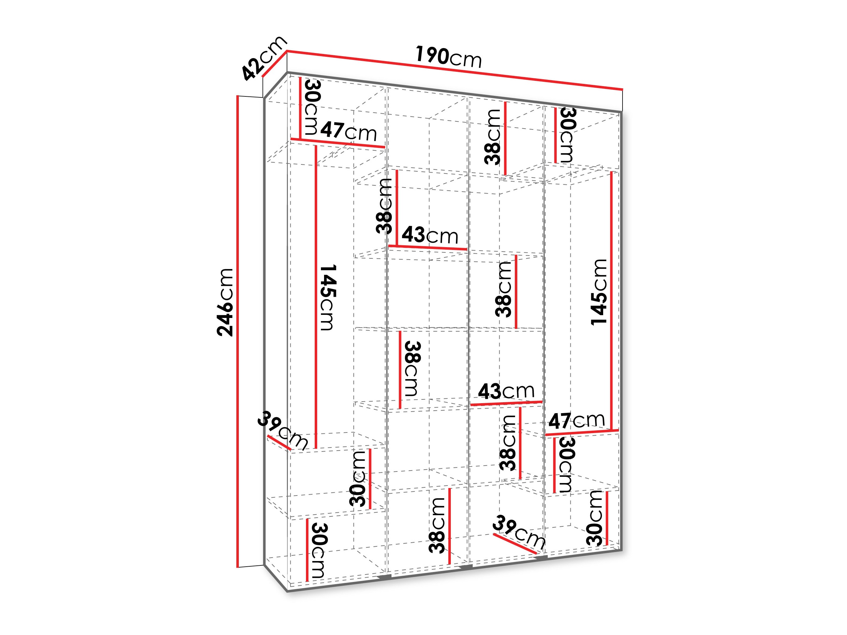 Kledingkast Hartford 564 (Kasjmier)