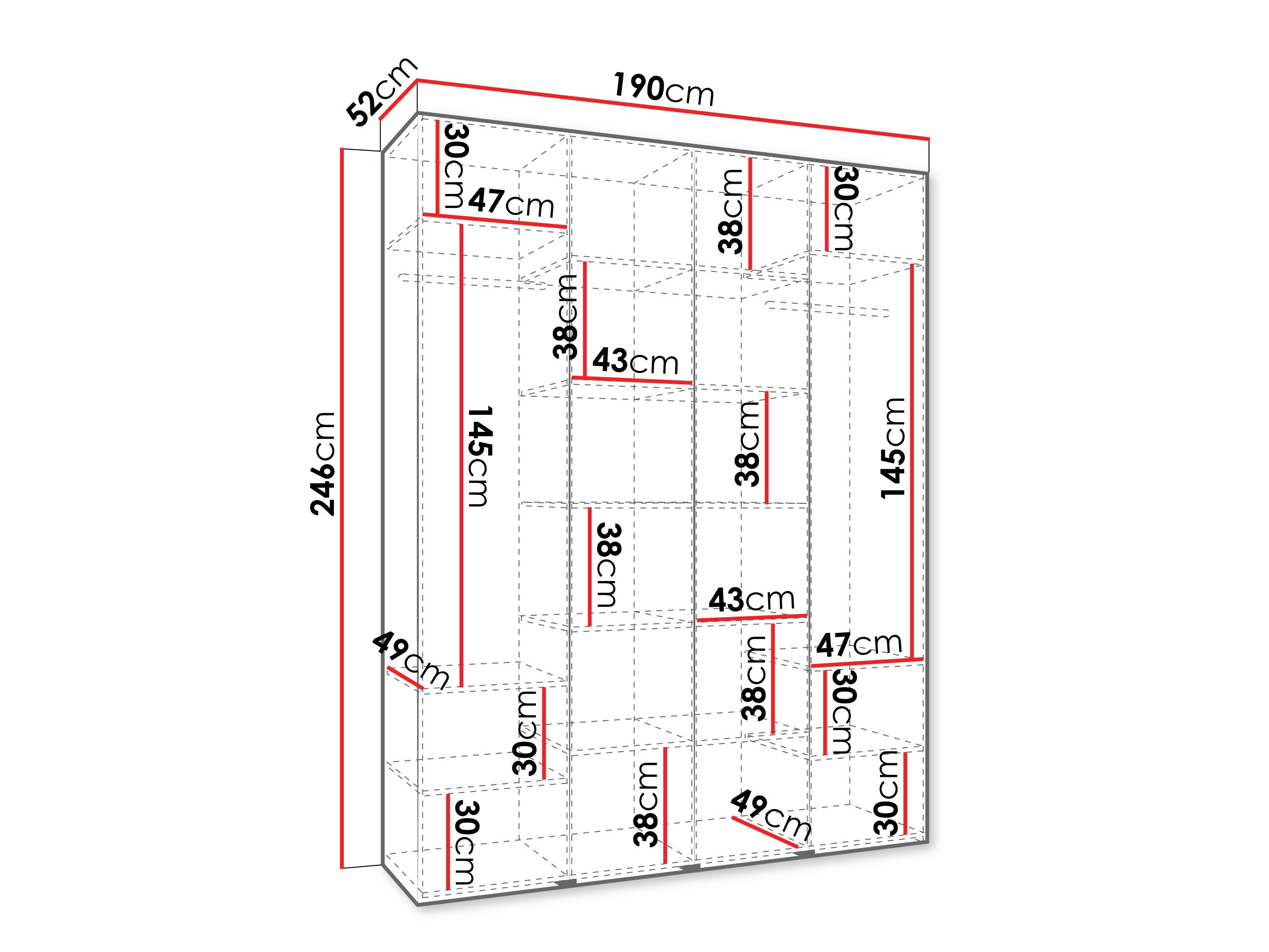 Kledingkast Hartford 564 (Kasjmier)