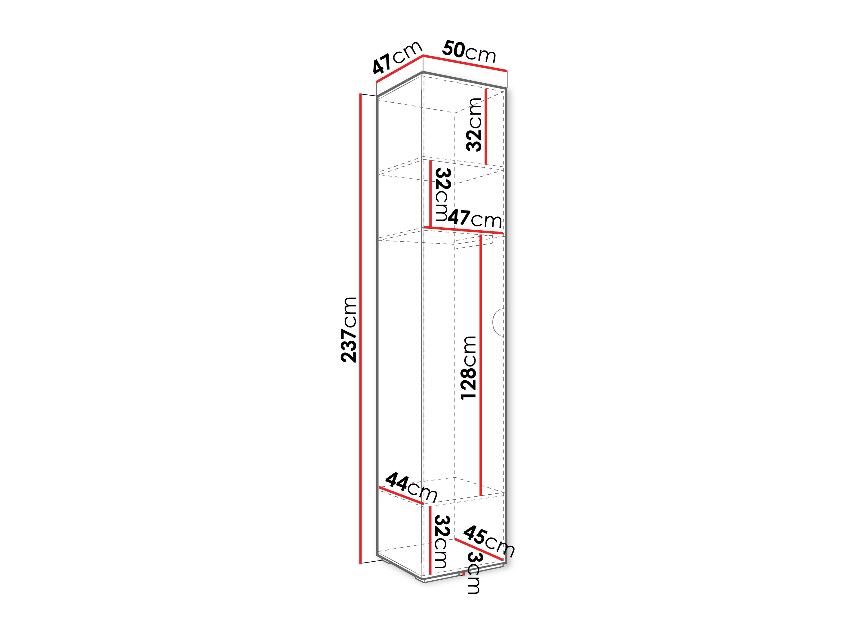 Kledingkast Hartford 567 (Wit)