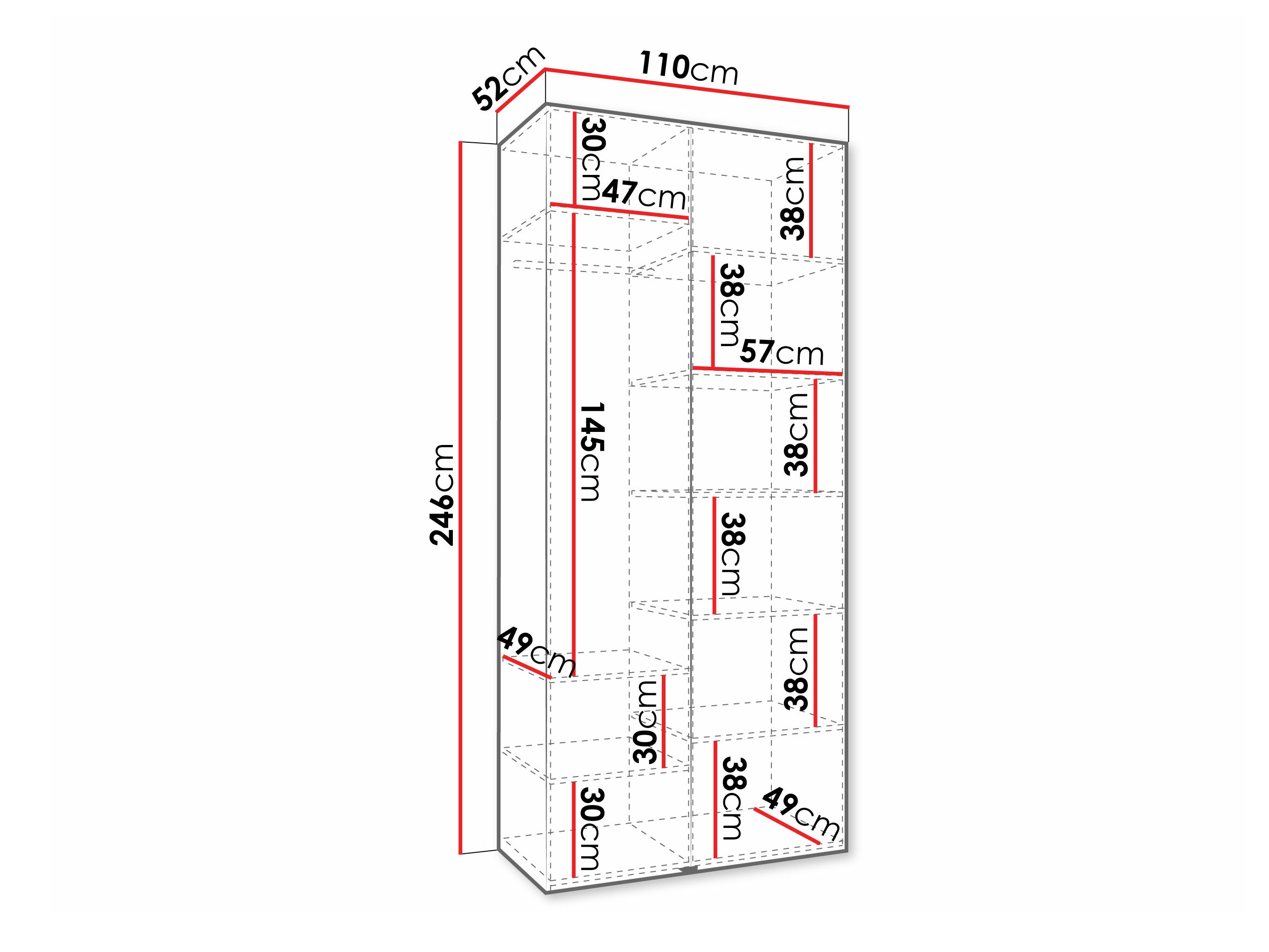 Kledingkast Hartford 569 (Kasjmier)