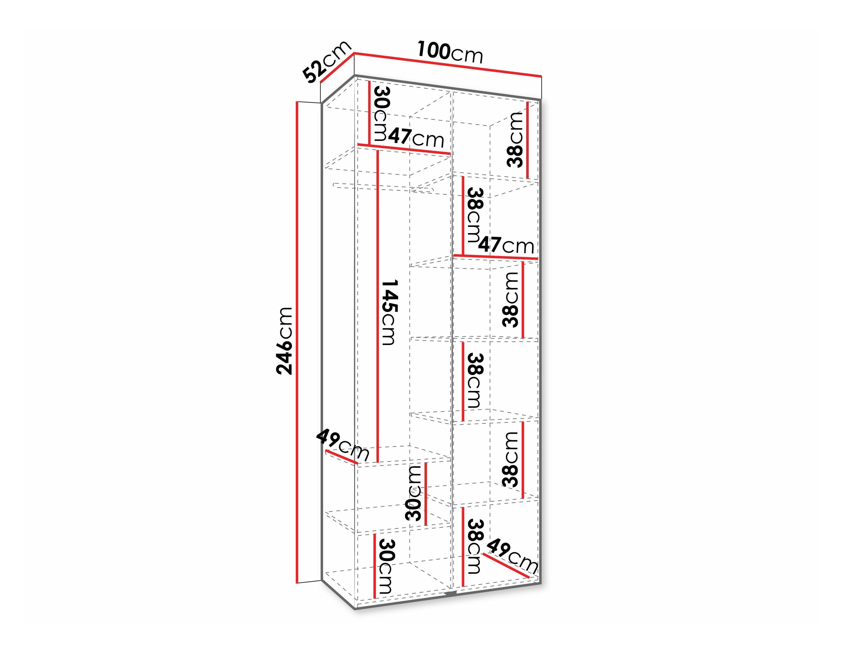 Kledingkast Hartford 569 (Kasjmier)