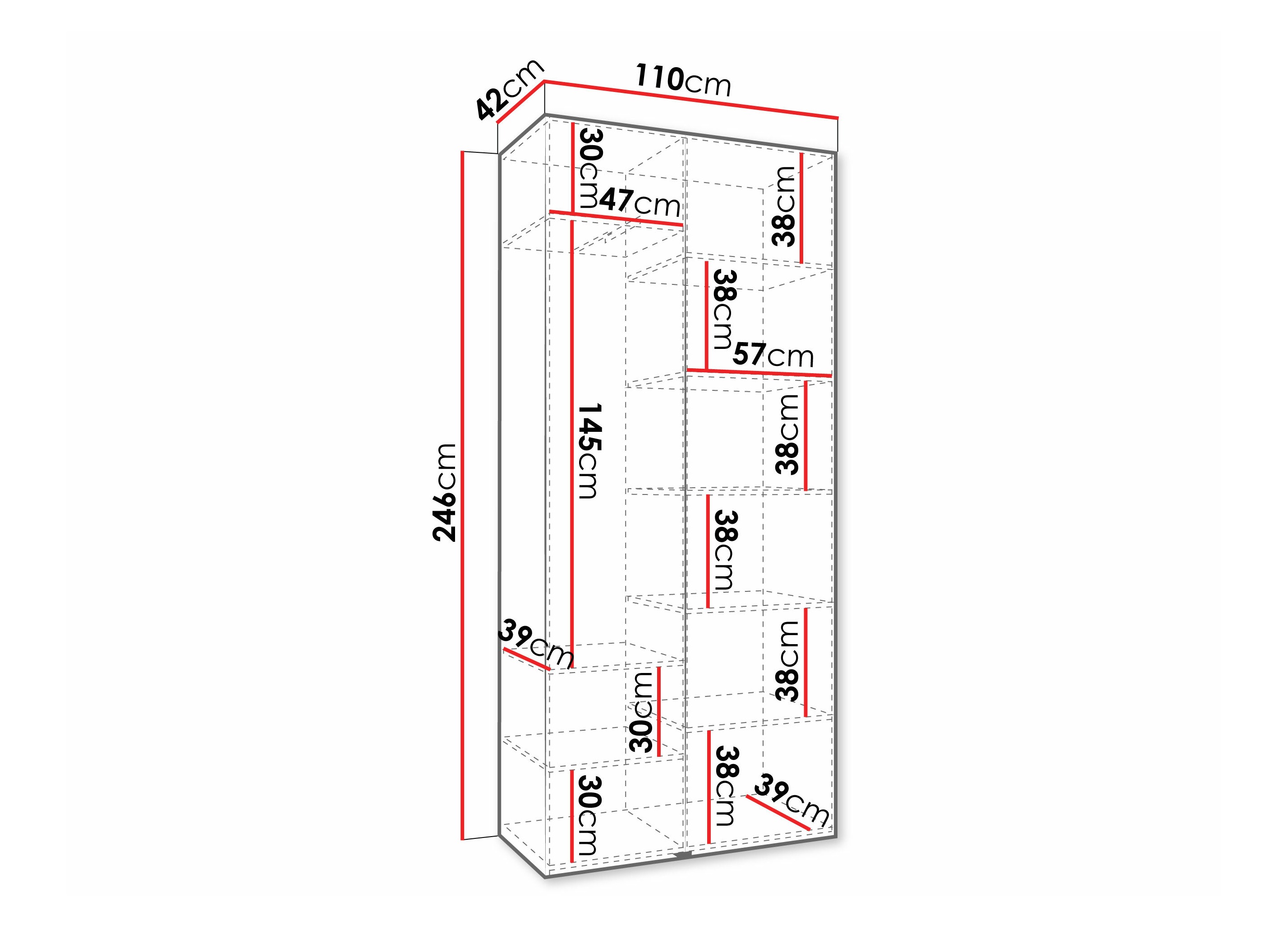 Kledingkast Hartford 569 (Wit)