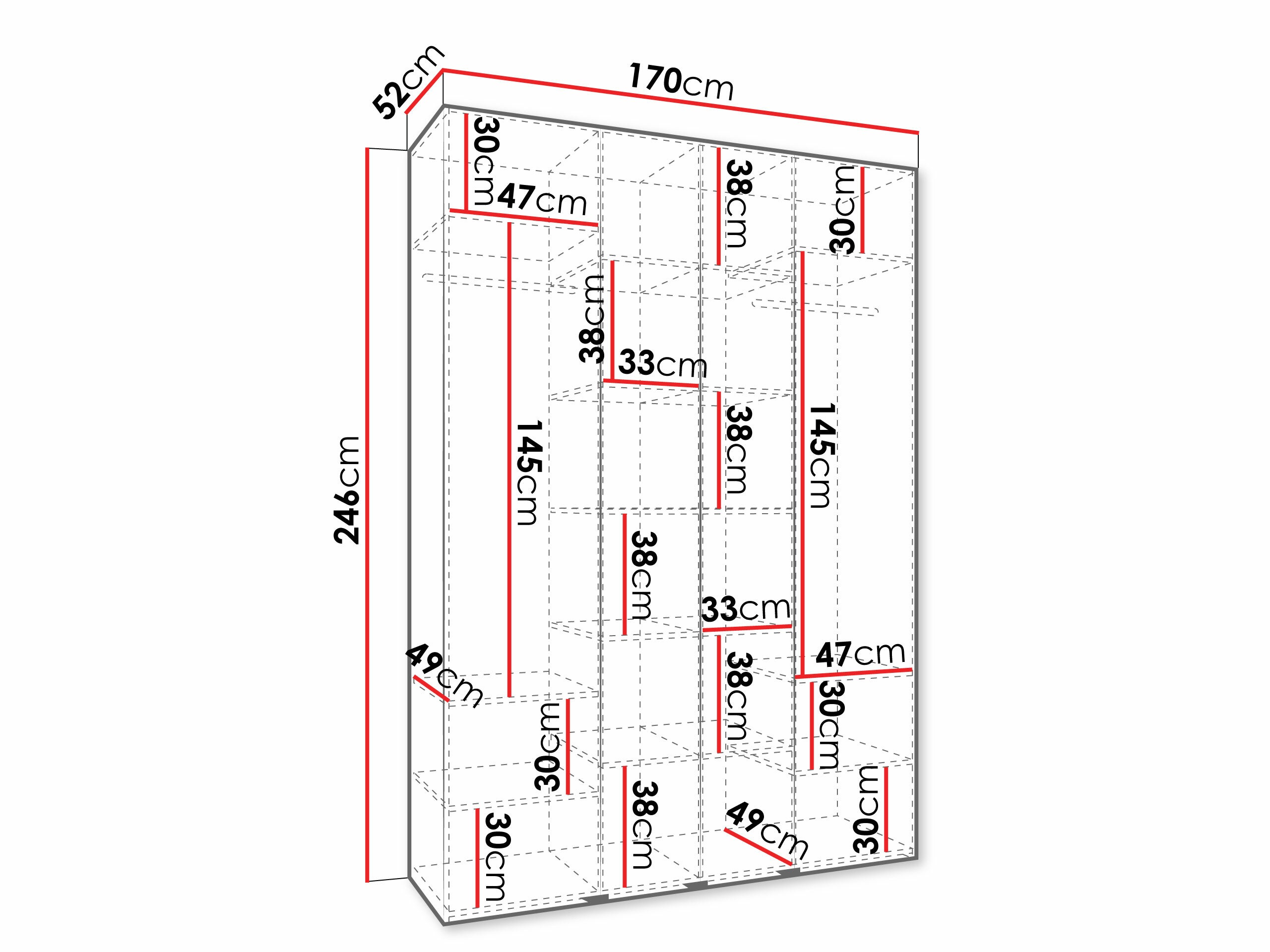 Kledingkast Hartford 570 (Kasjmier)