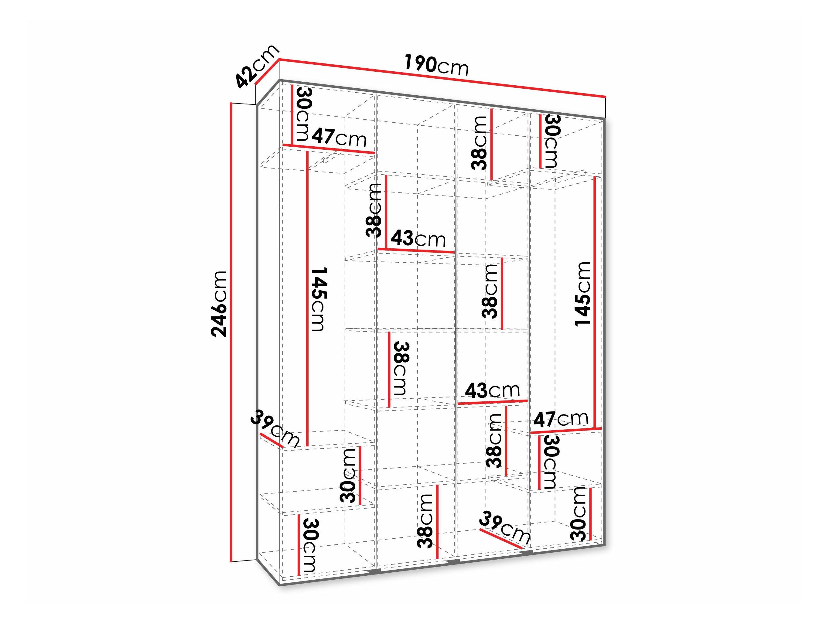 Kledingkast Hartford 570 (Kasjmier)