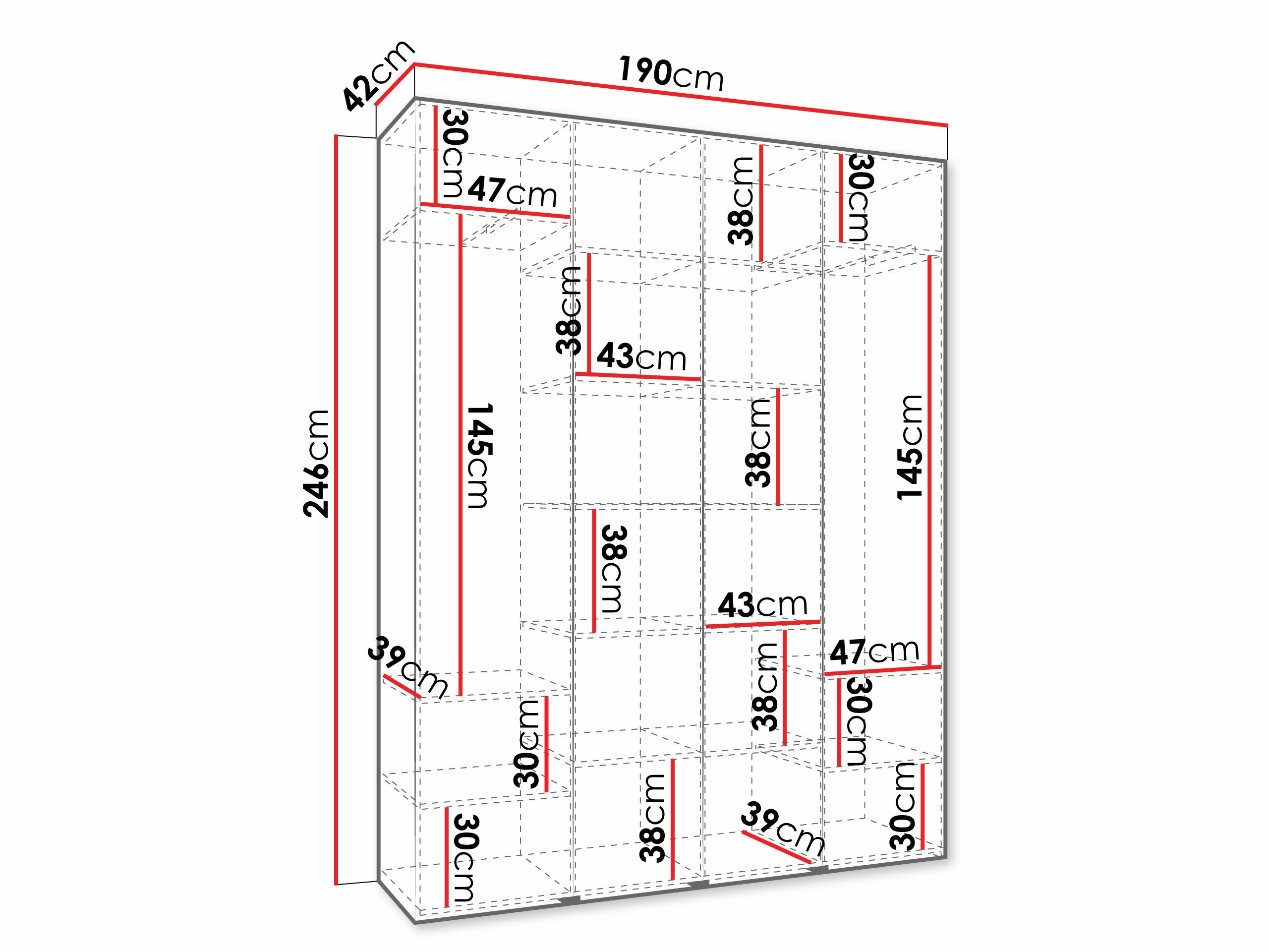Kledingkast Hartford 570 (Kasjmier)