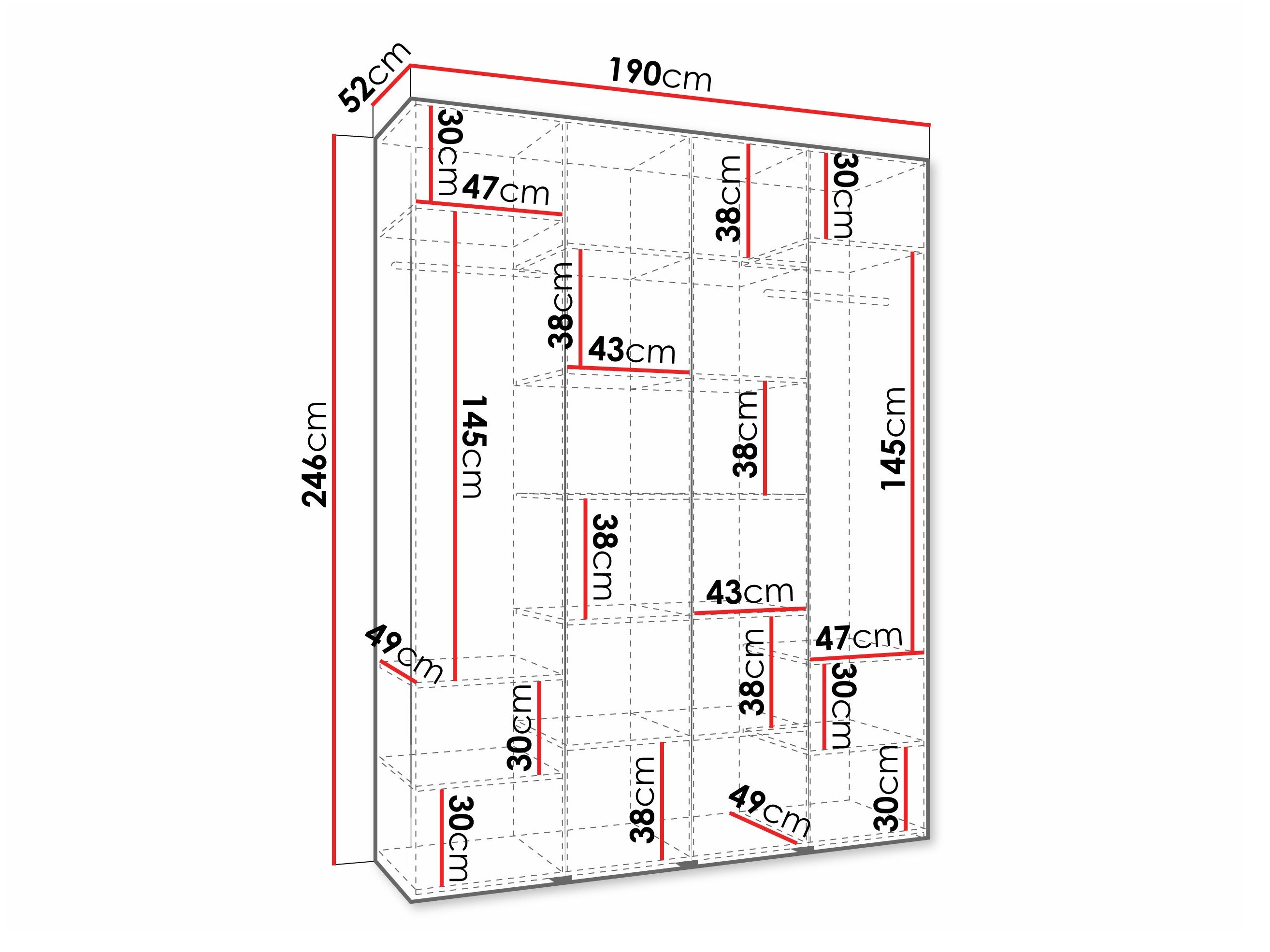 Kledingkast Hartford 570 (Kasjmier)