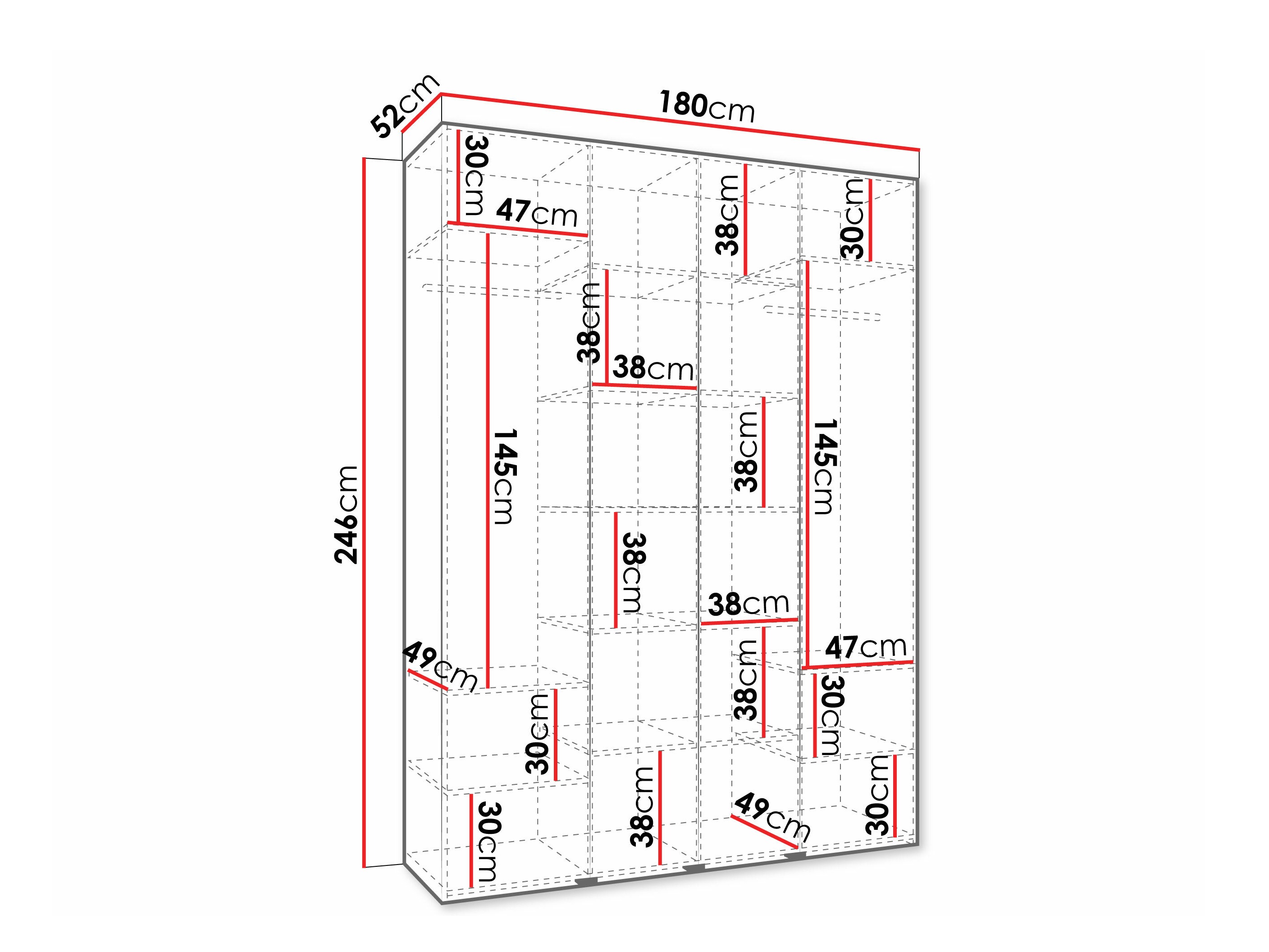 Kledingkast Hartford 570 (Wit)