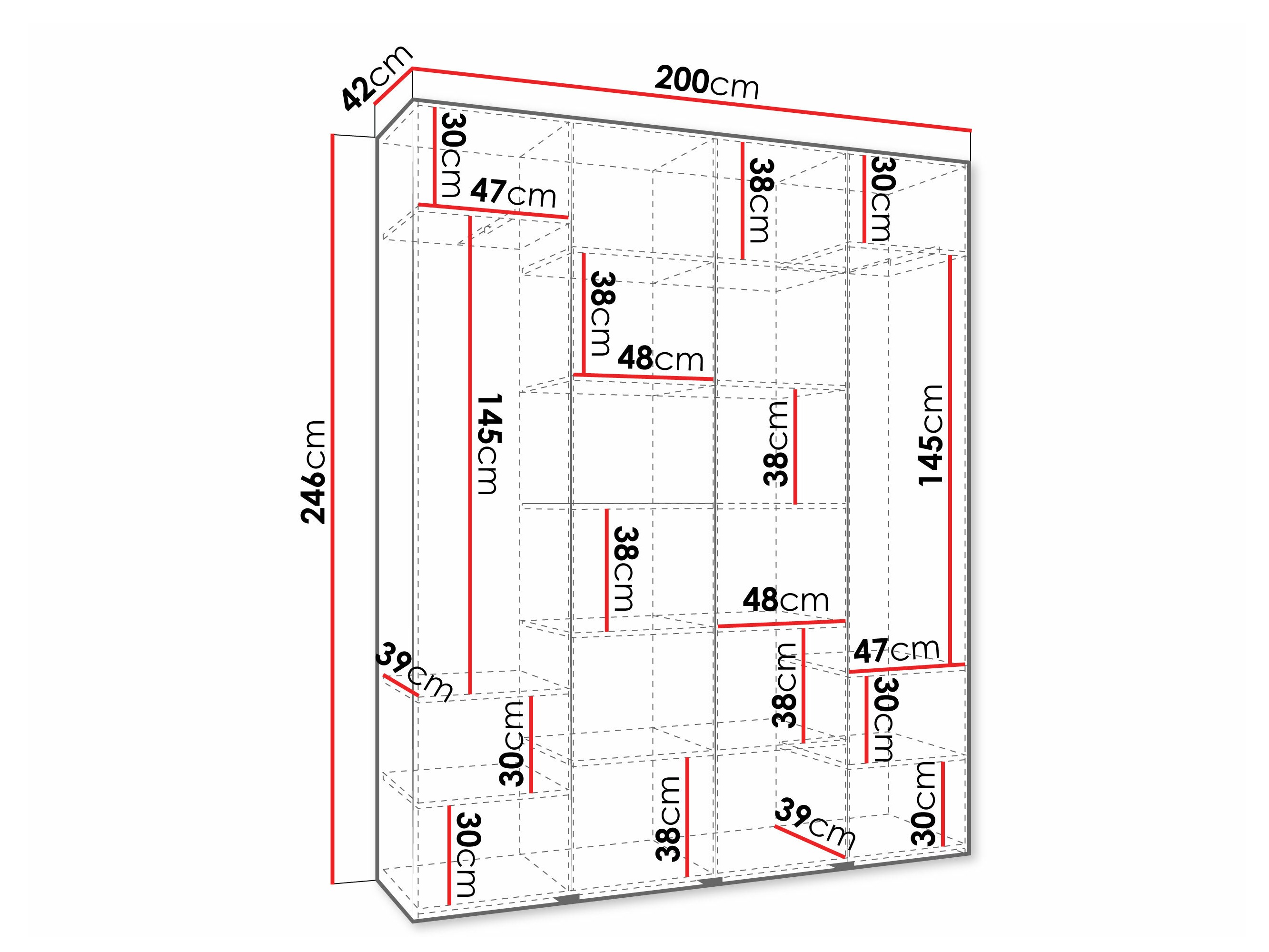 Kledingkast Hartford 570 (Wit)
