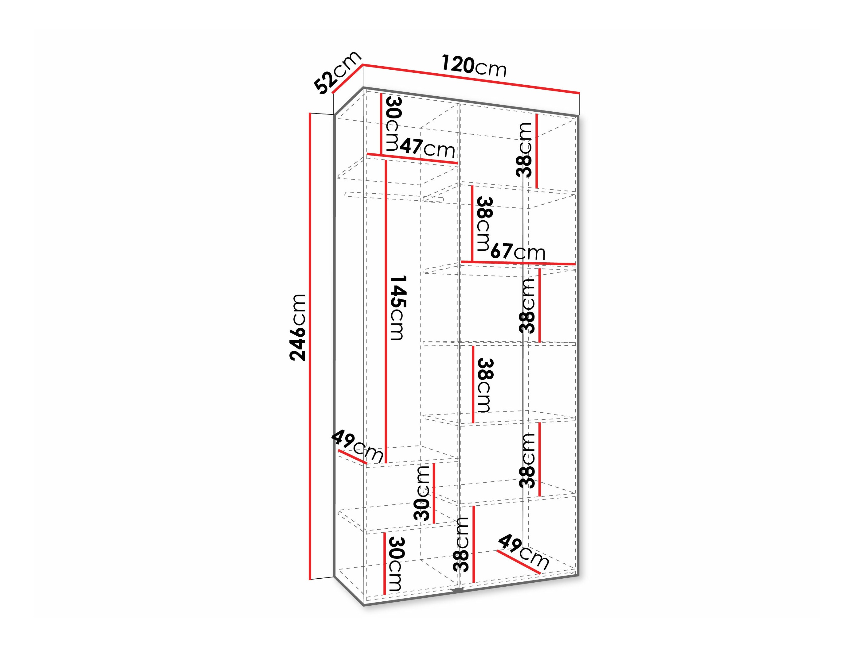 Kledingkast Hartford 571 (Wit)
