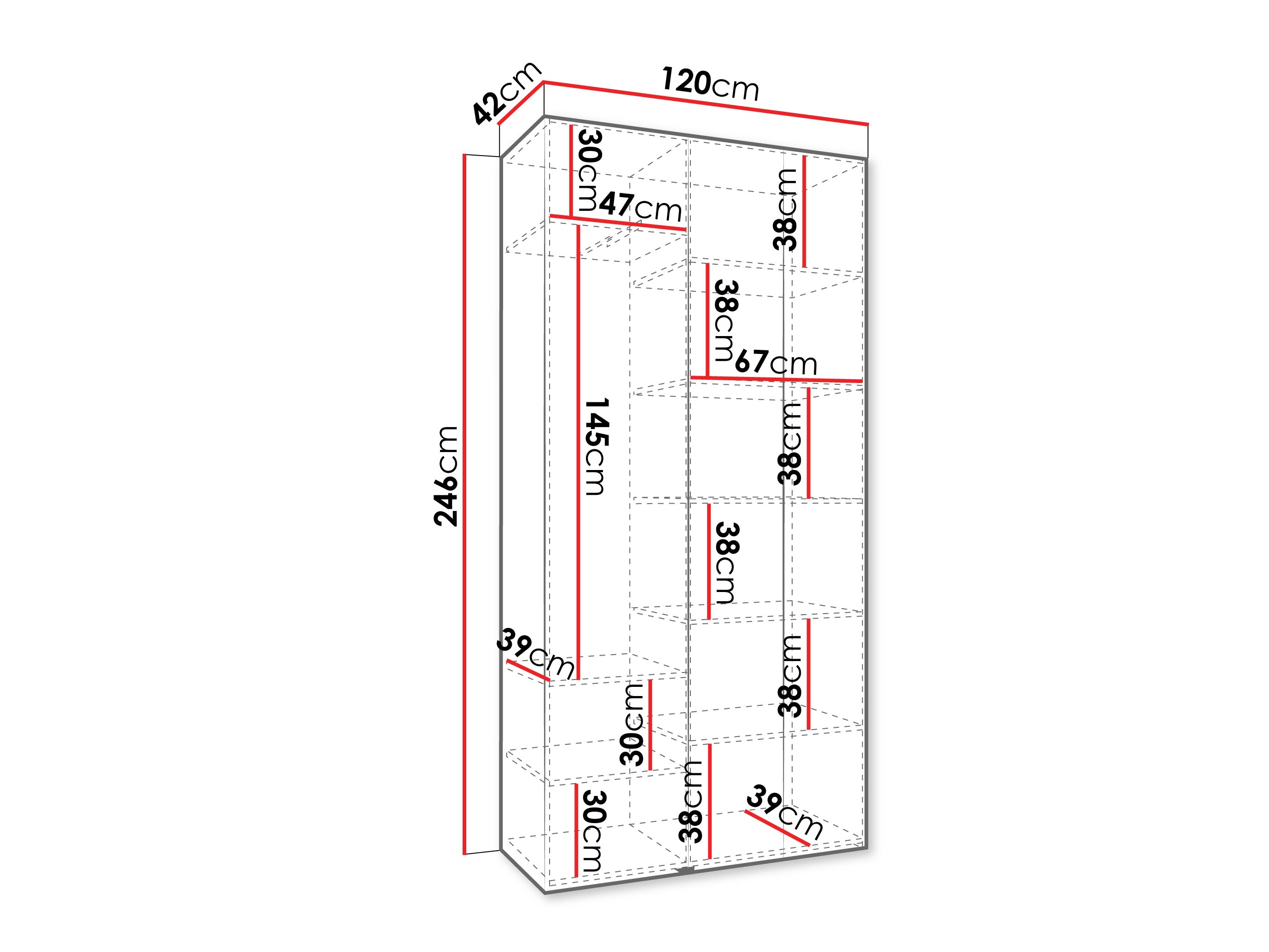 Kledingkast Hartford 571 (Wit)