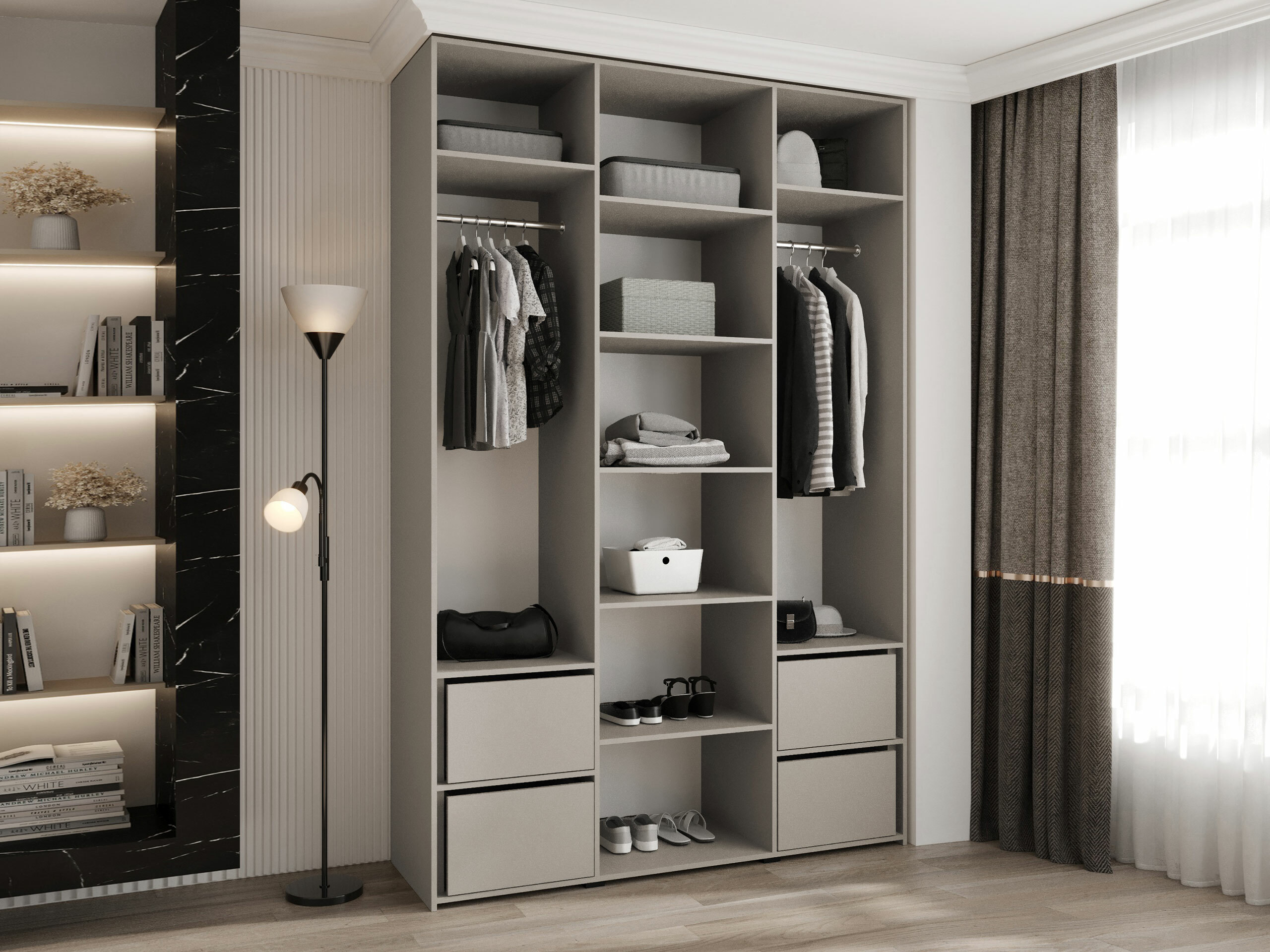 Kledingkast Hartford 571 (Wit)