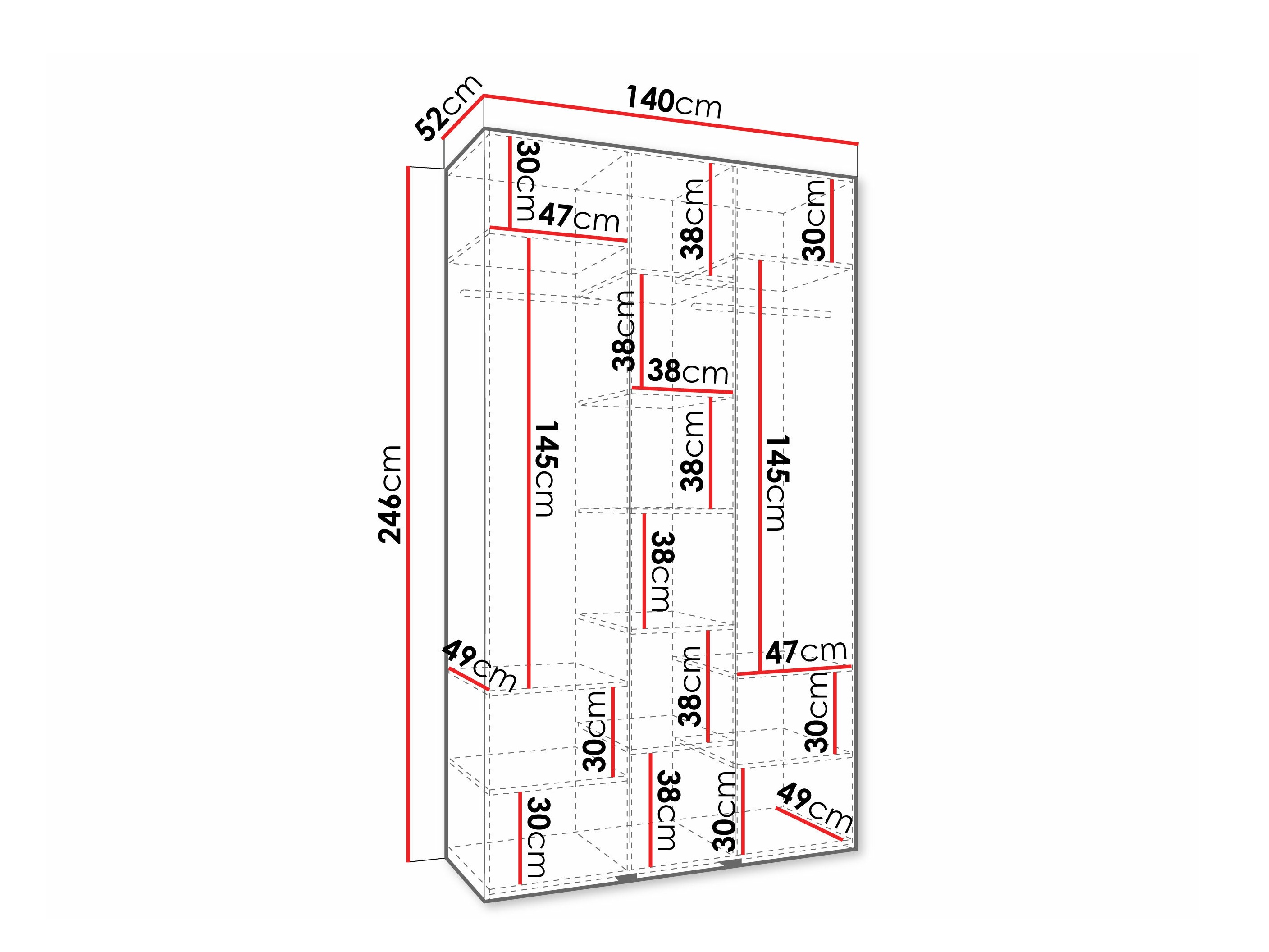 Kledingkast Hartford 571 (Kasjmier)