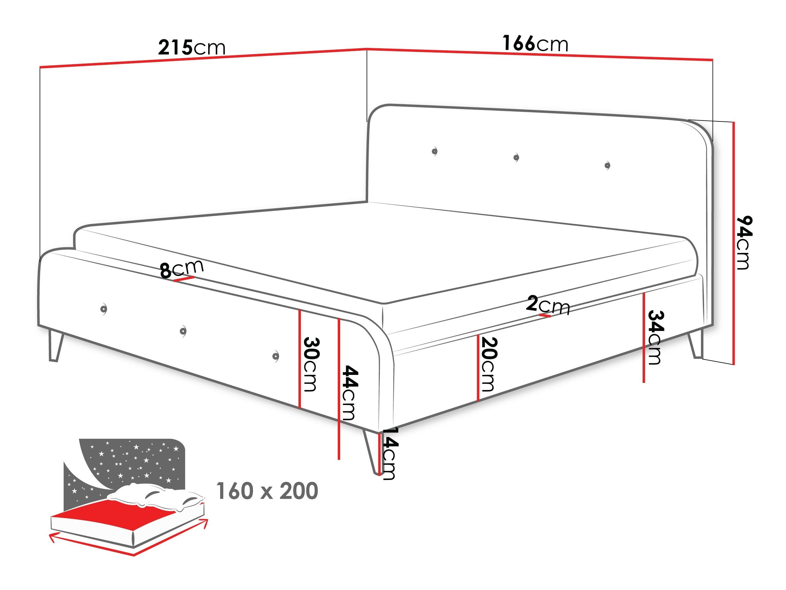Bed Comfivo 350 (Crème)