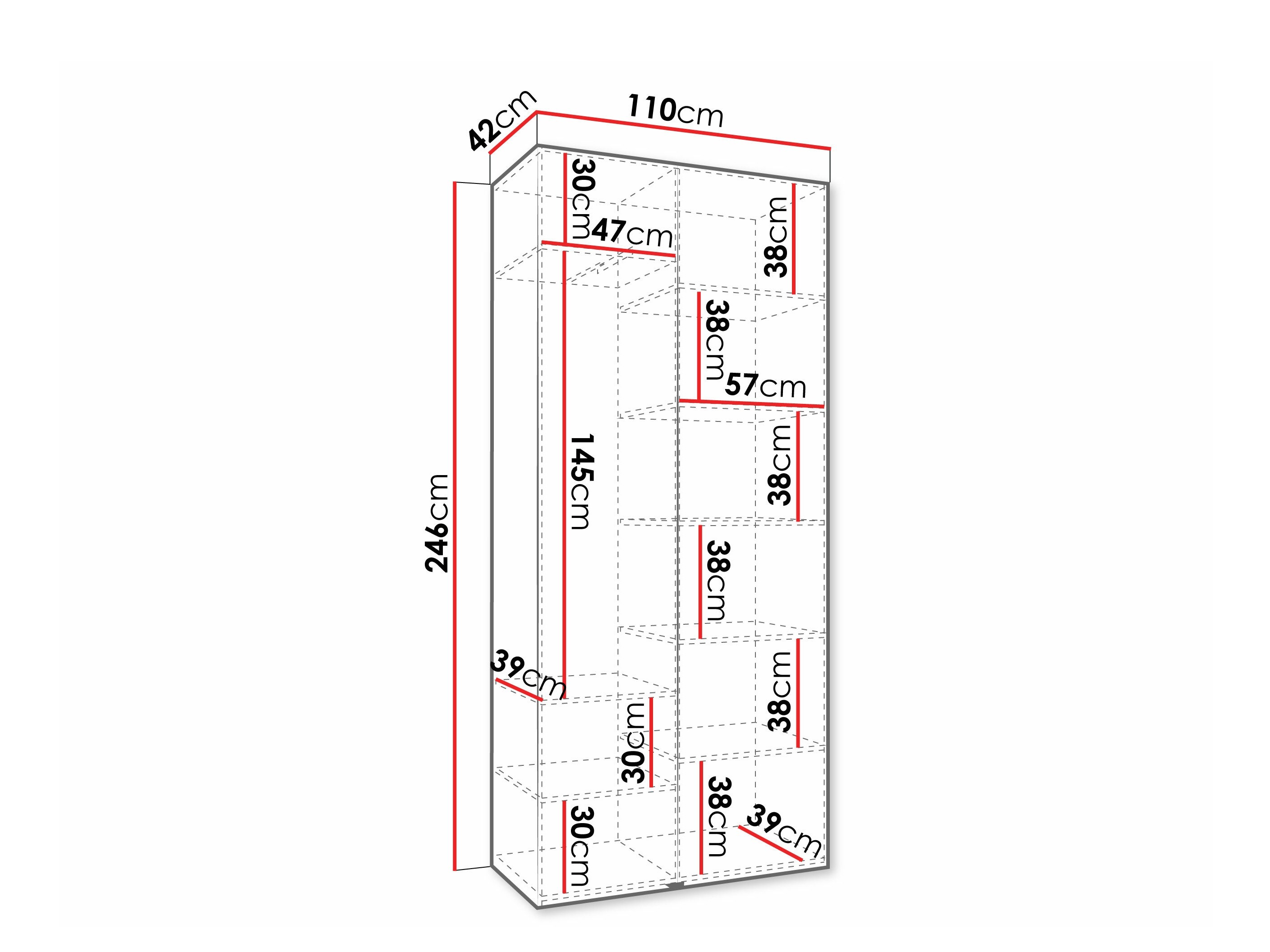 Kledingkast Hartford 572 (Wit)
