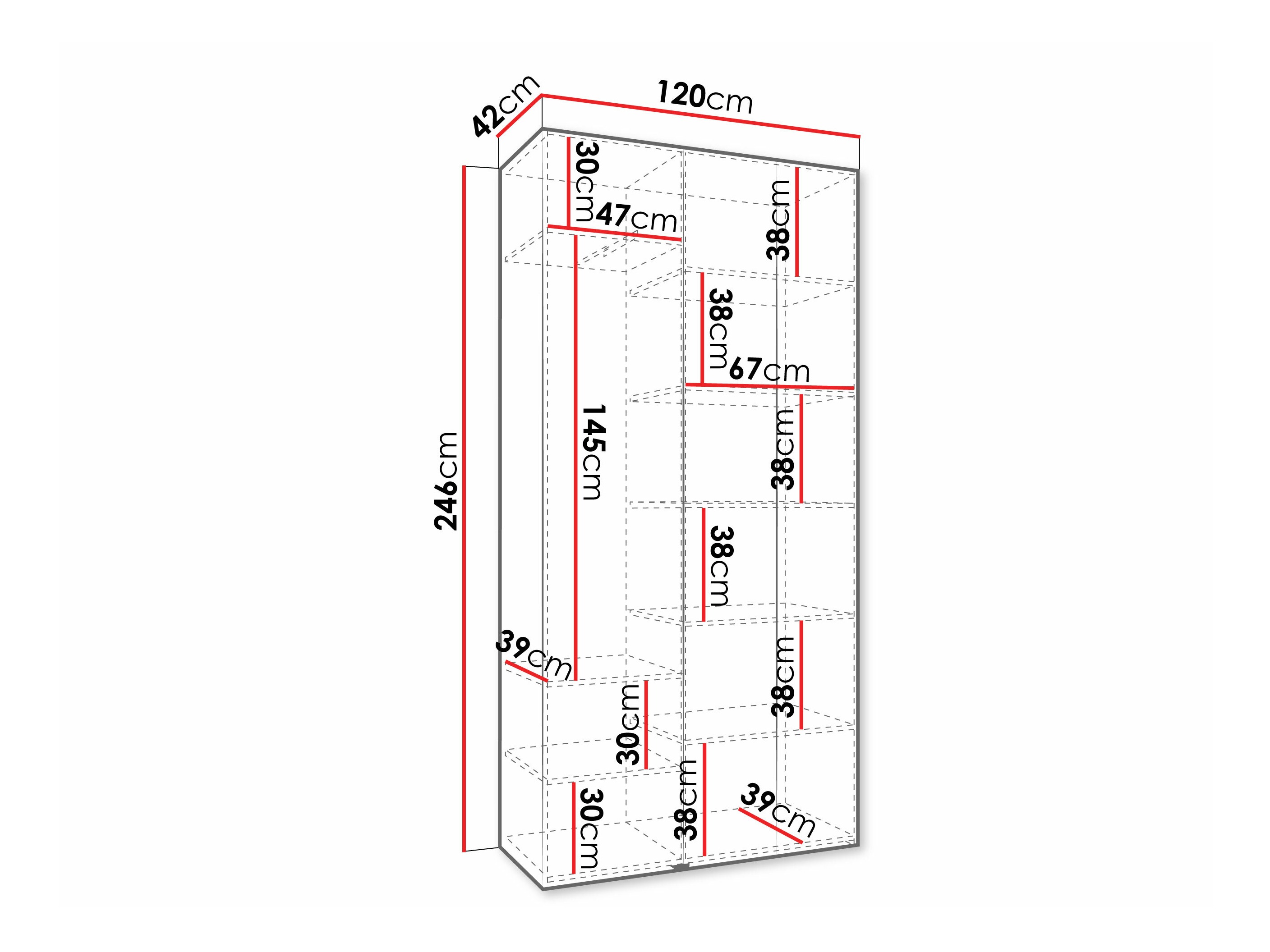 Kledingkast Hartford 573 (Kasjmier)
