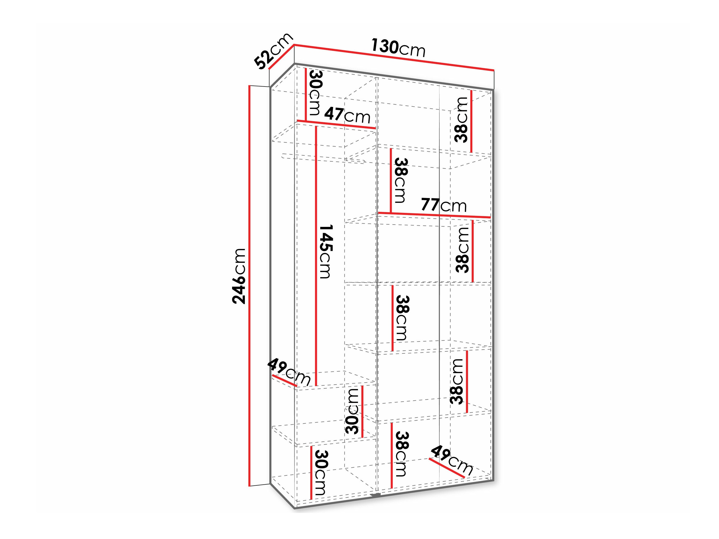 Kledingkast Hartford 573 (Kasjmier)